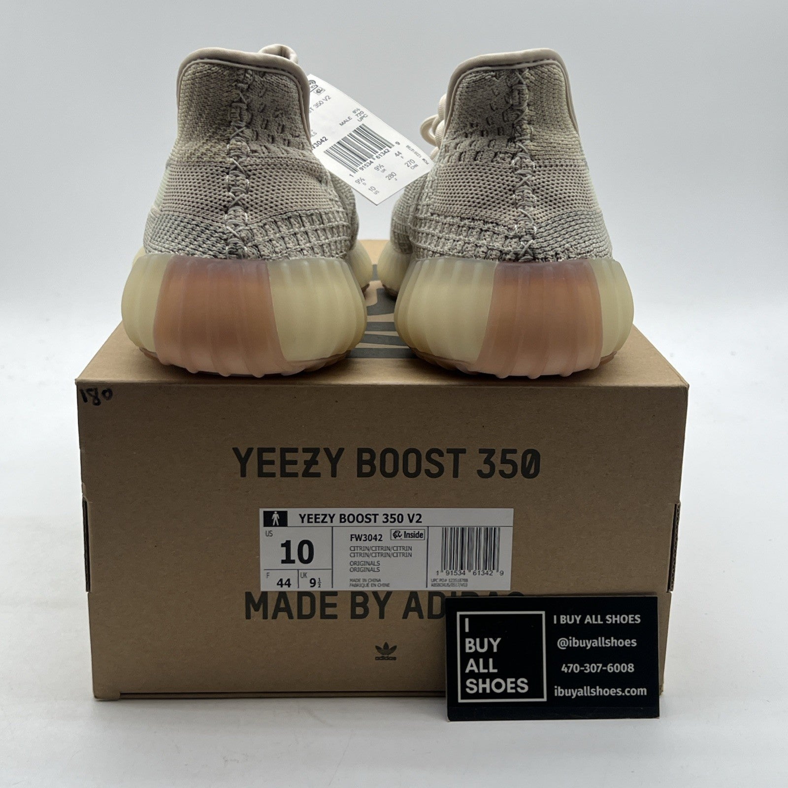 Size 10 - Yeezy Boost 350 V2 Citrin Non-Reflective (FW3042)