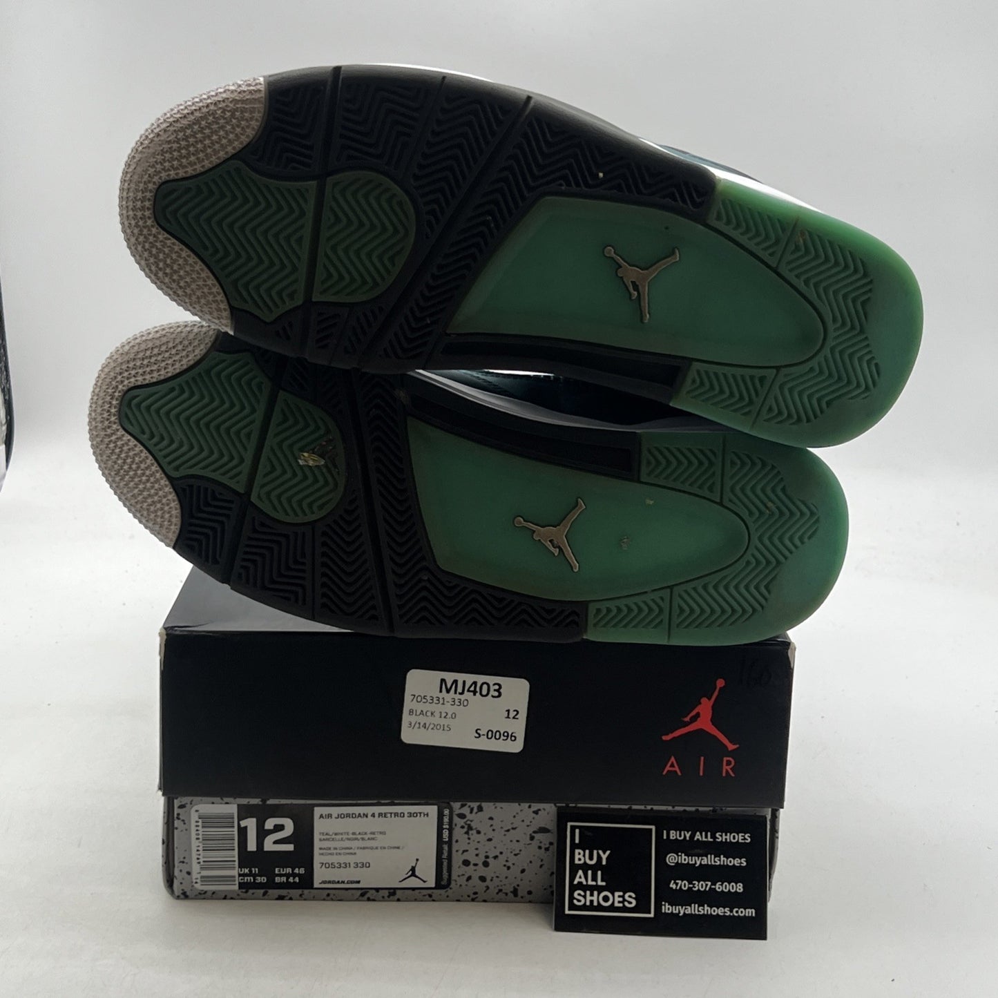 Size 12 - Air Jordan 4 Retro Teal (705331-330)