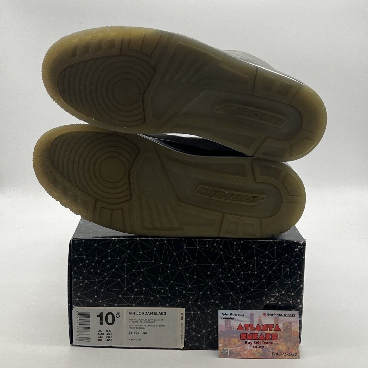Size 10.5 - Air Jordan 3 5Lab3 Reflective Silver (631603-003)