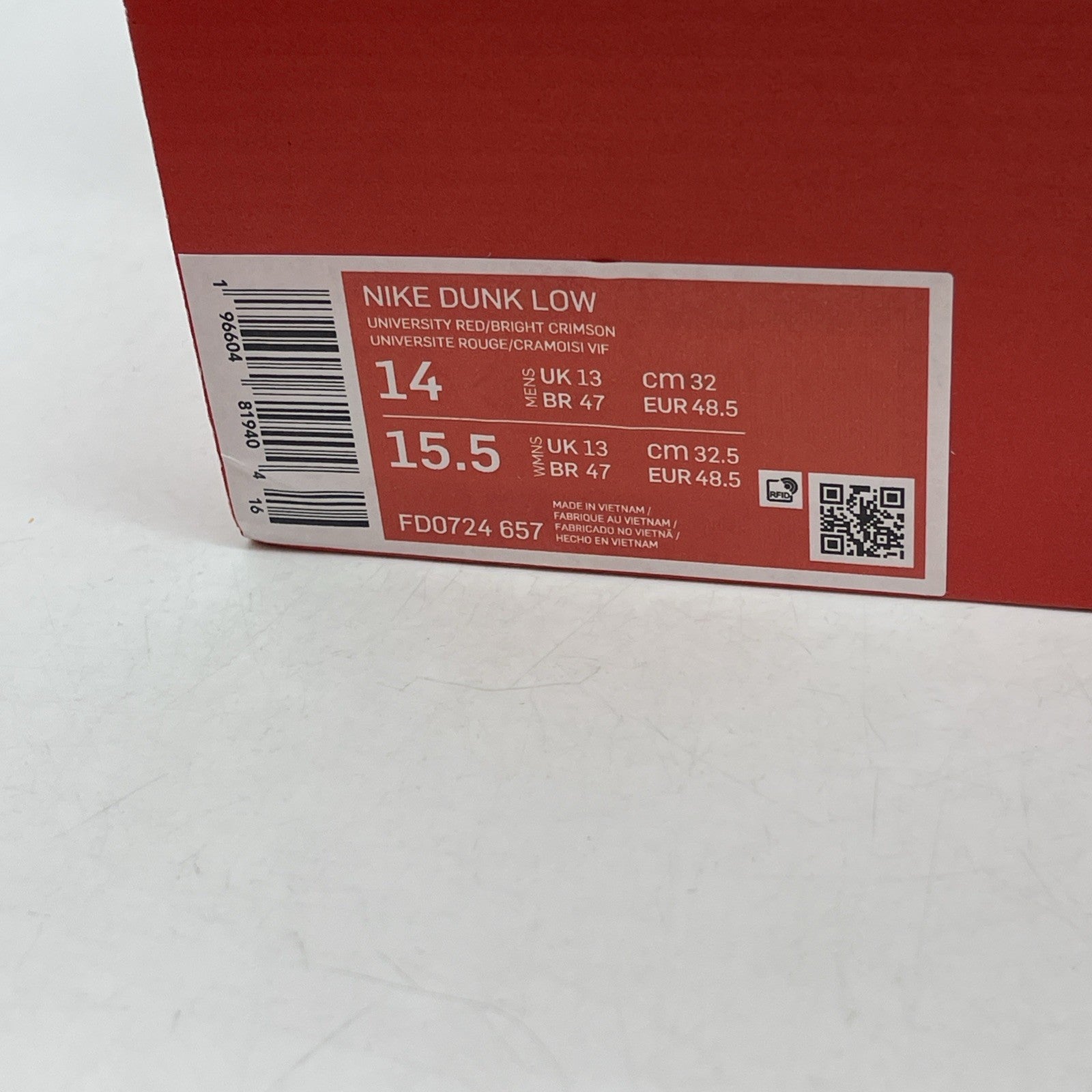 Size 14 - Nike Dunk Low ATL (FD0724-657)