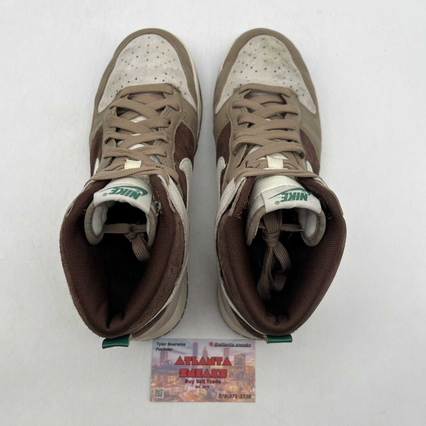 Size 7.5 - Nike Dunk High Light Chocolate Suede White (DH5348-100)