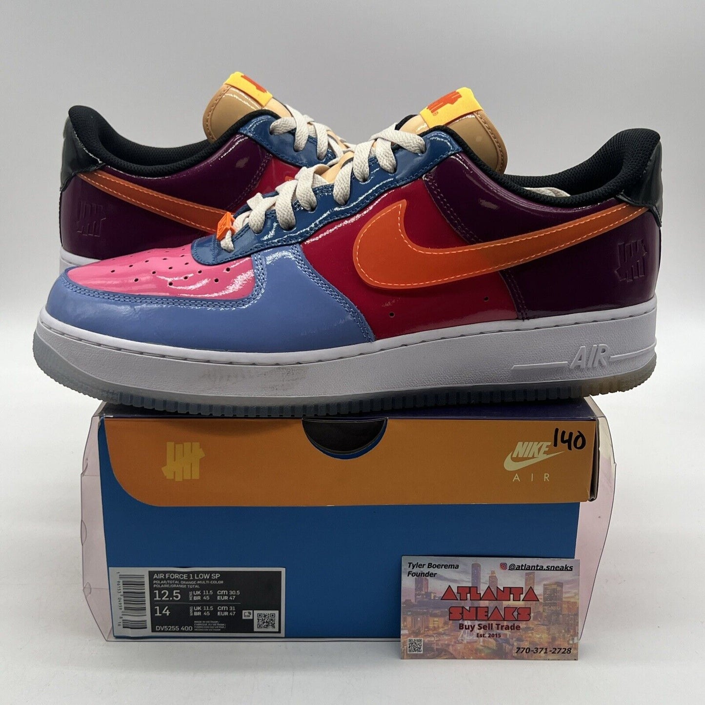 Size 12.5 - Nike Undefeated x Air Force 1 Low Total Orange (DV5255-400)