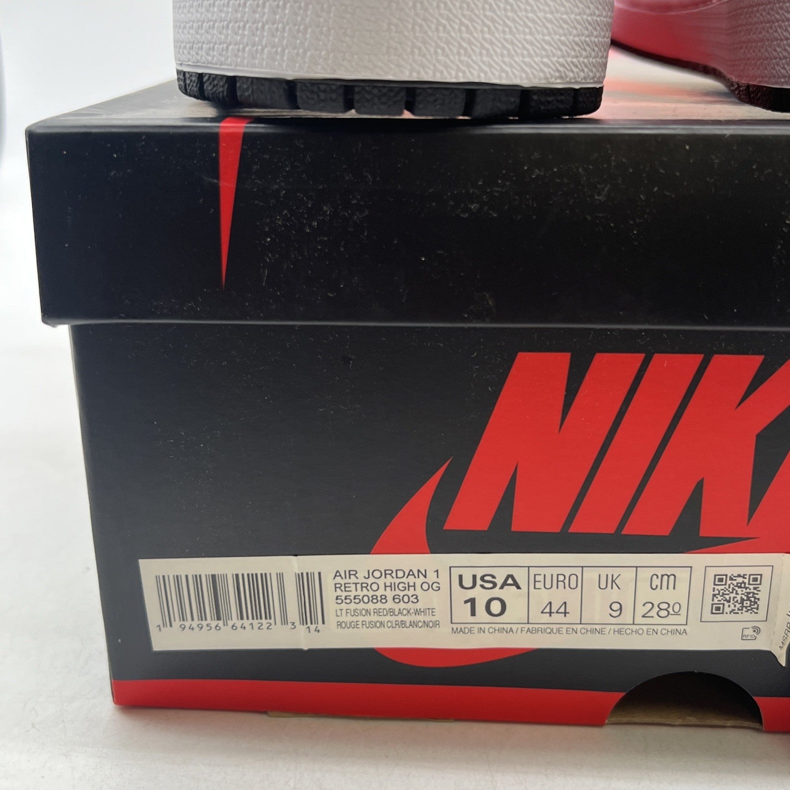 Size 10 - Air Jordan 1 Retro High OG Light Fusion Red 2021 (555088-603)