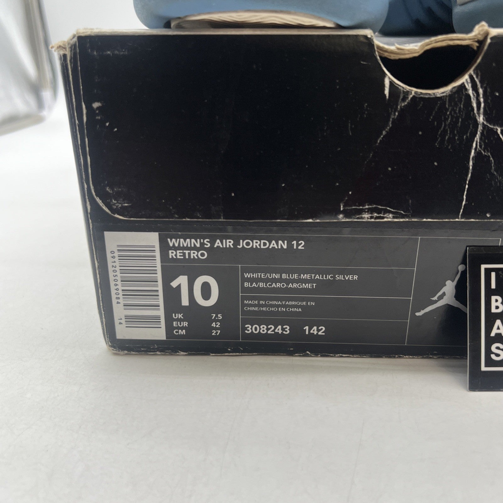 Size 10 - Air Jordan 12 Retro UNC W (308243-142)