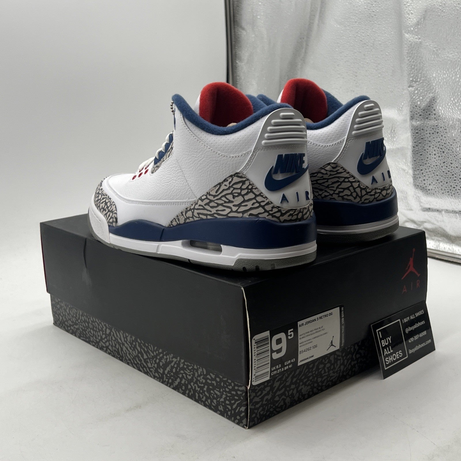 Size 9.5 - Air Jordan 3 Retro OG Mid True Blue (854262-106)