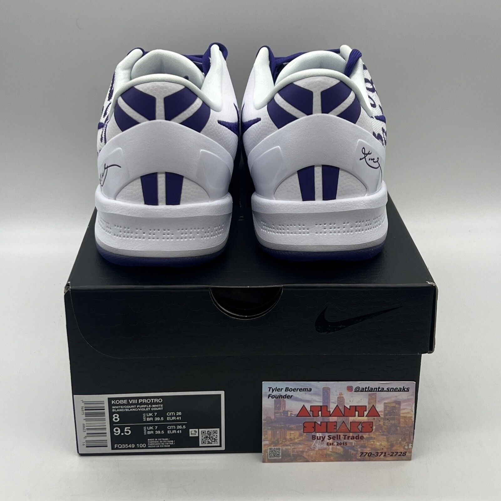 Size 8 - Nike Kobe 8 Protro Court Purple Brand New Og All DS Sneakers white