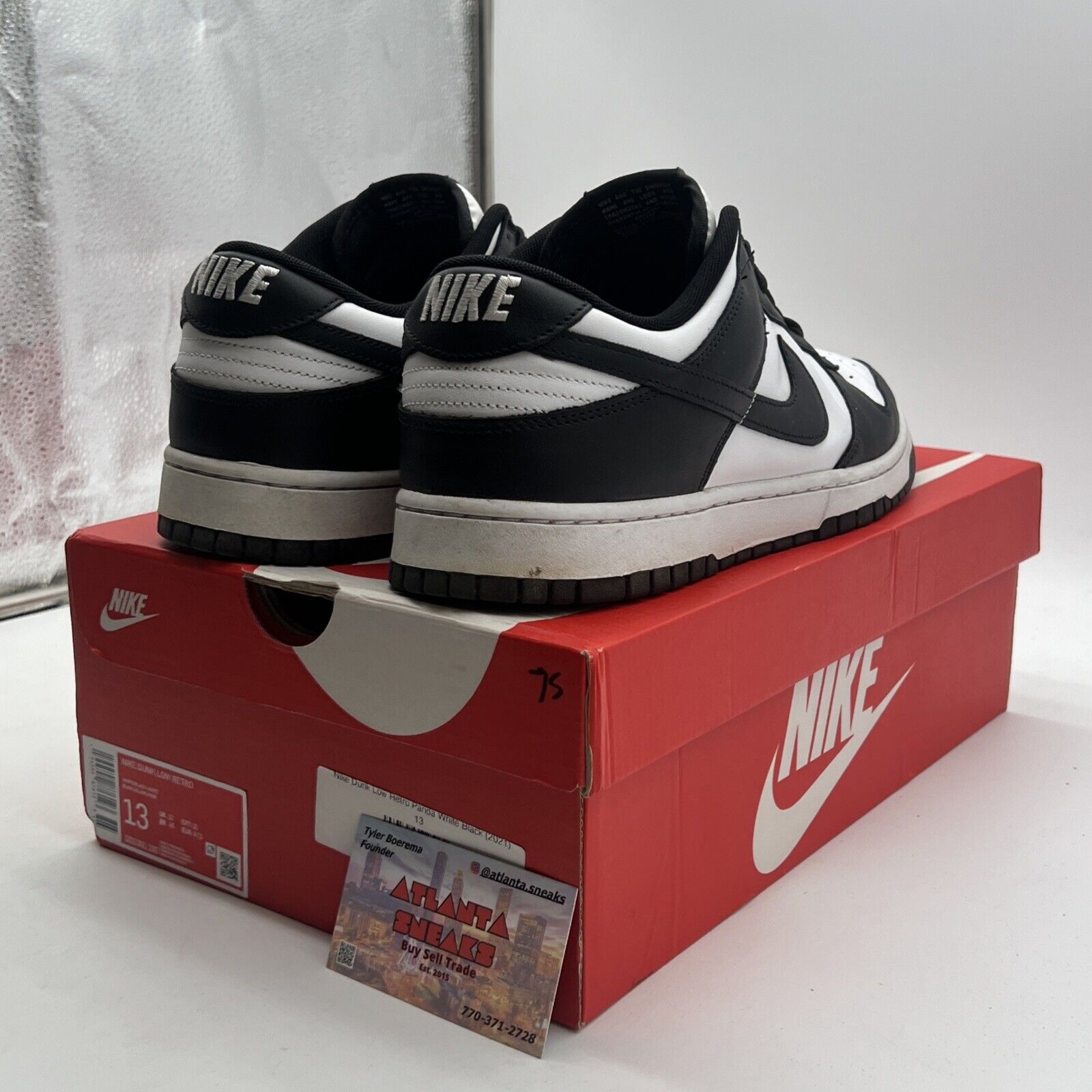 Size 13 - Nike Dunk Low Black White (DD1391-100)