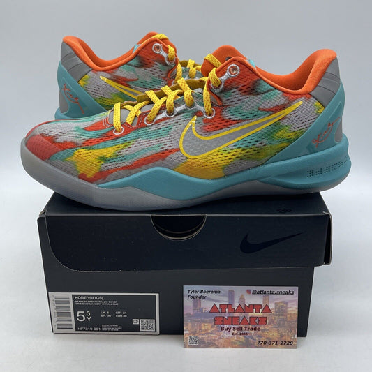 Size 5.5Y - Nike Kobe 8 Protro 2024 Venice Beach Yellow Blue Orange (HF7319-001)