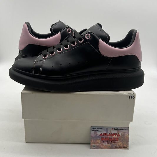 Size 11 - Alexander McQueen Men's Oversized Leather Sneakers Black Pink