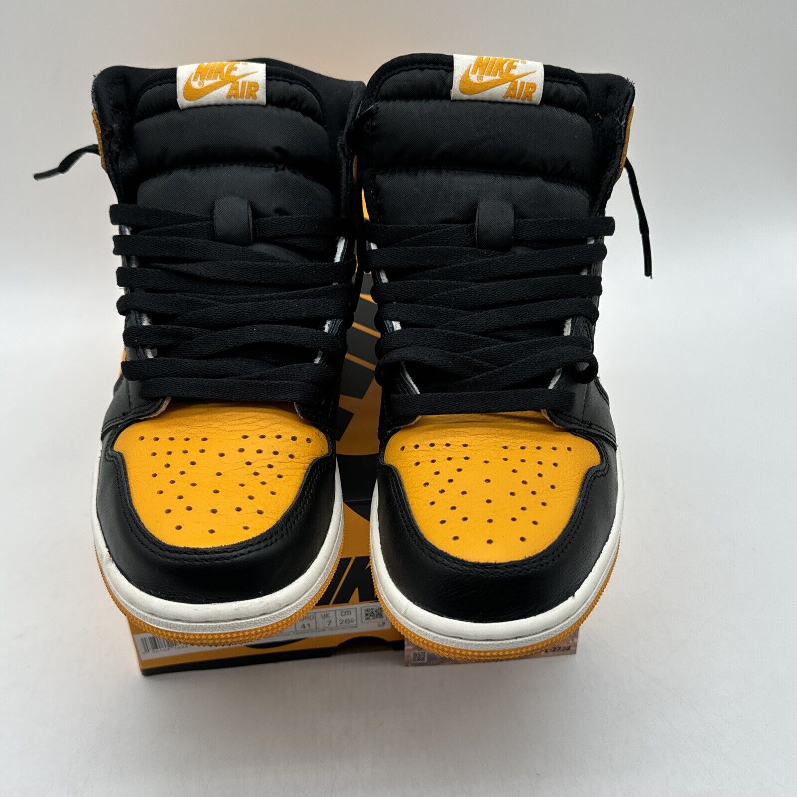 Jordan 1 Retro High OG 'Yellow Toe' Size 8 555088-711 Leather Yellow Toe