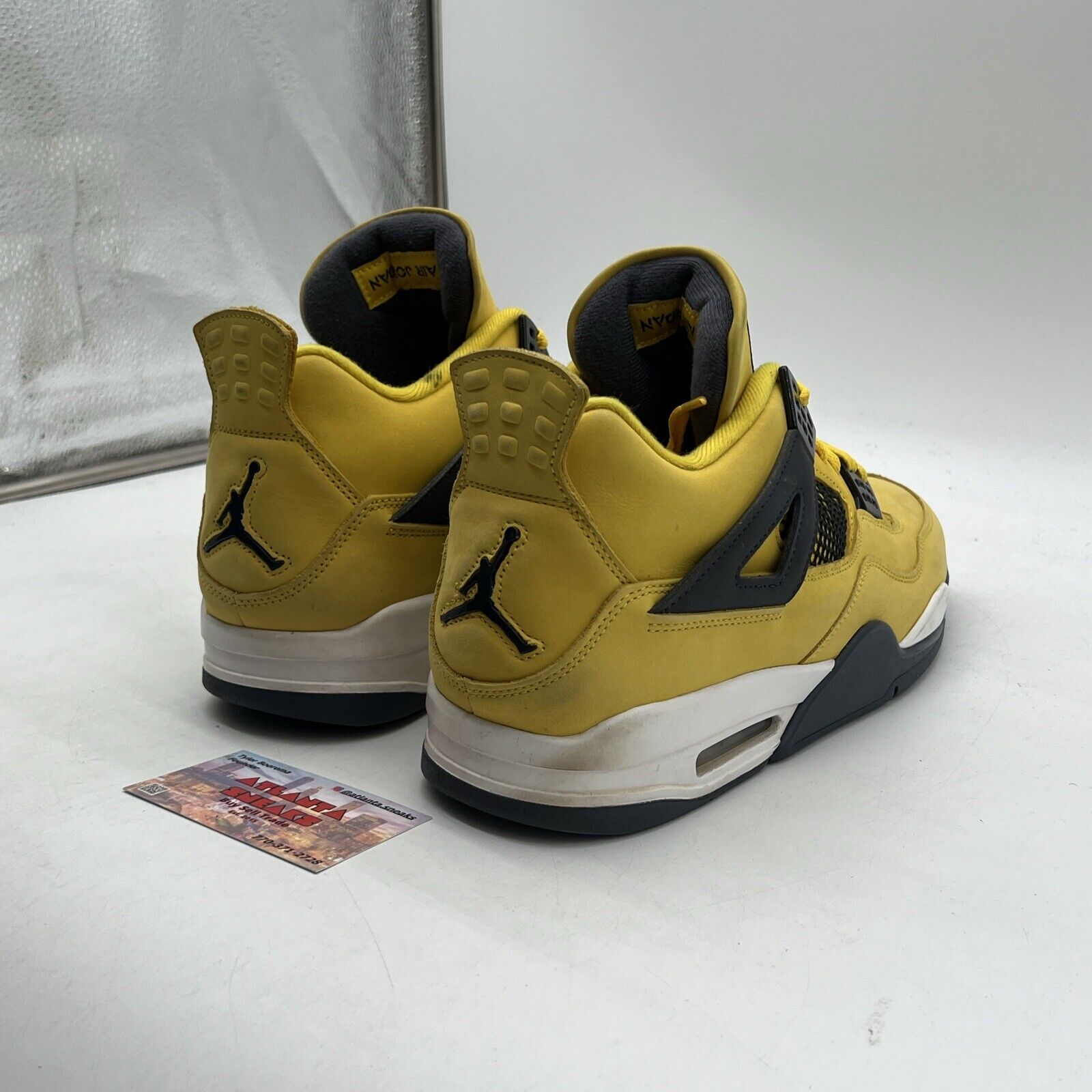 Size 13 - Jordan 4 Retro Mid Lightning Yellow Grey Suede (CT8527-700)