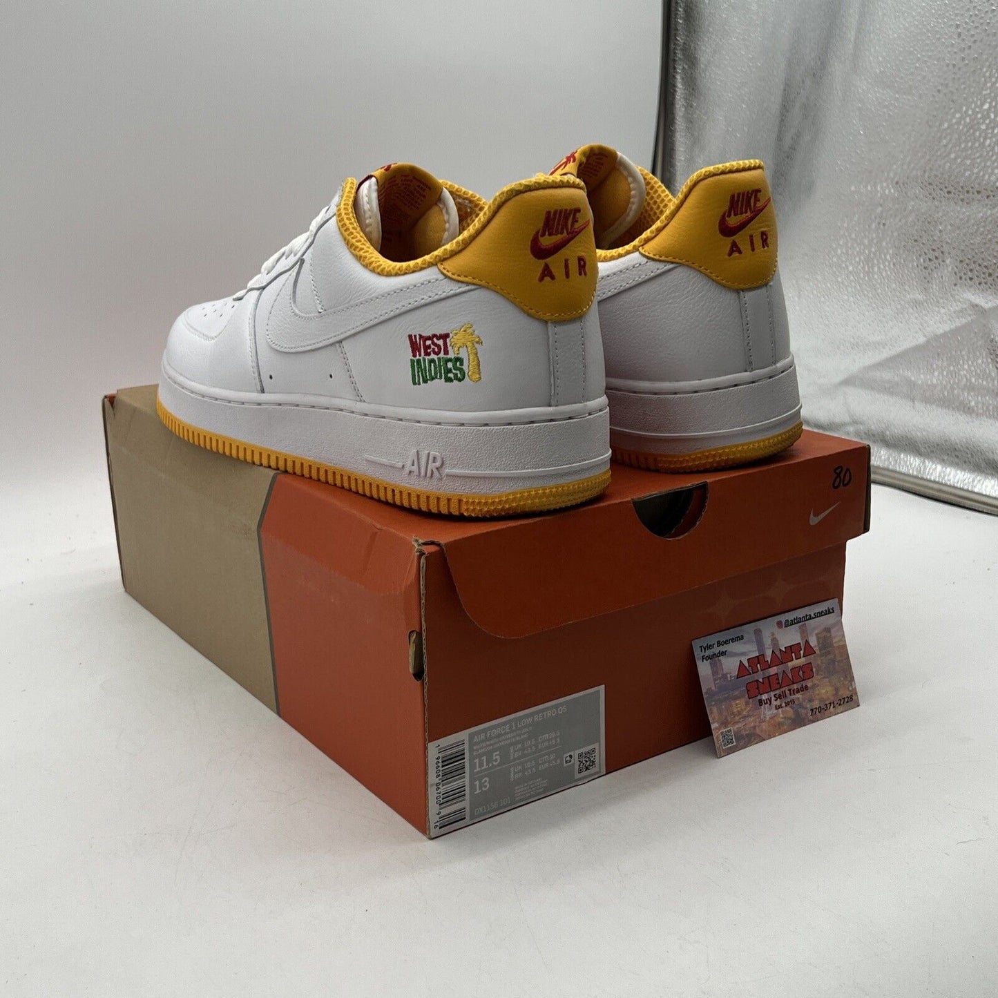 Size 11.5 - Nike Air Force 1 Low West Indies - University Gold  (DX1156-101)