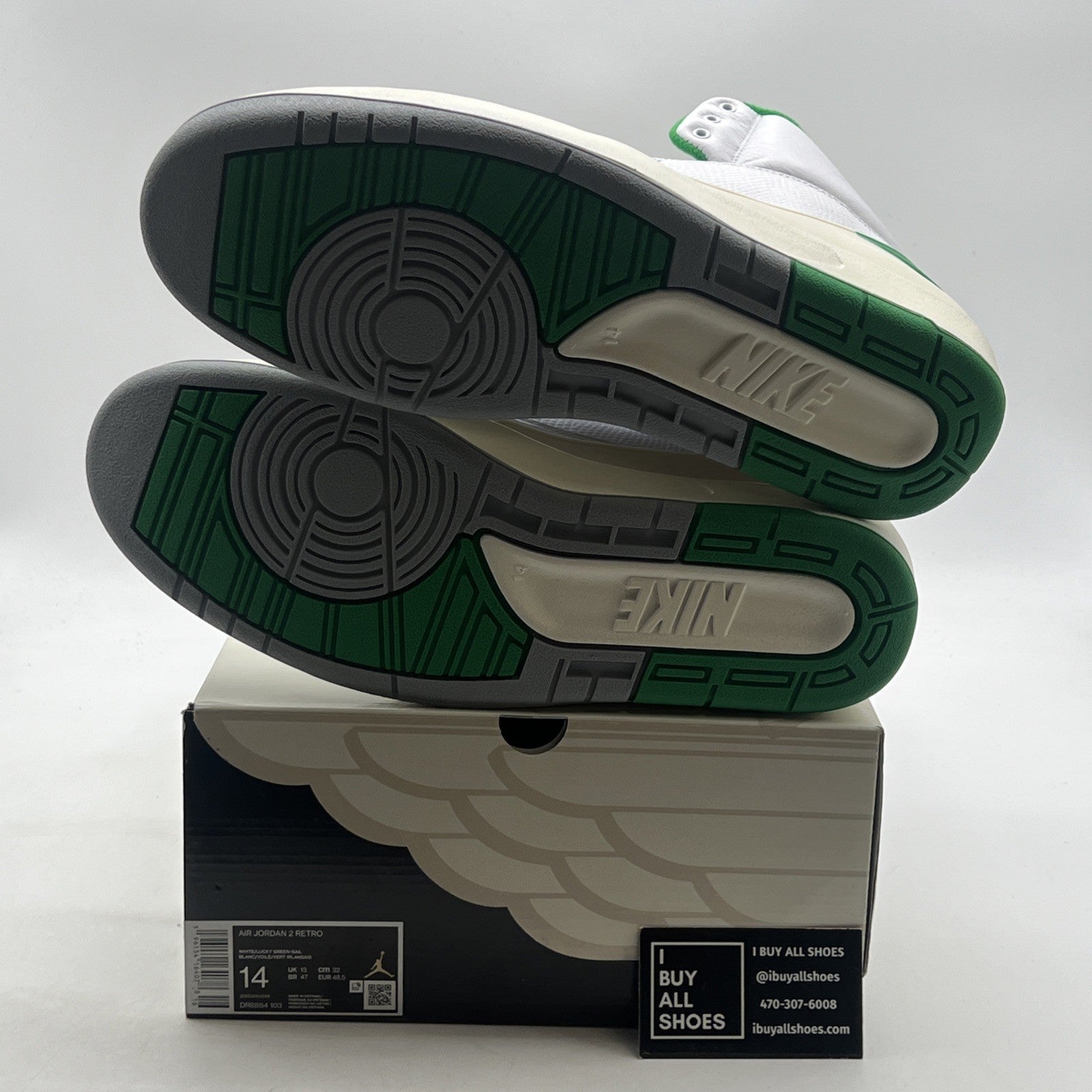 Size 14 - Air Jordan 2 Retro Lucky Green (DR8884-103)