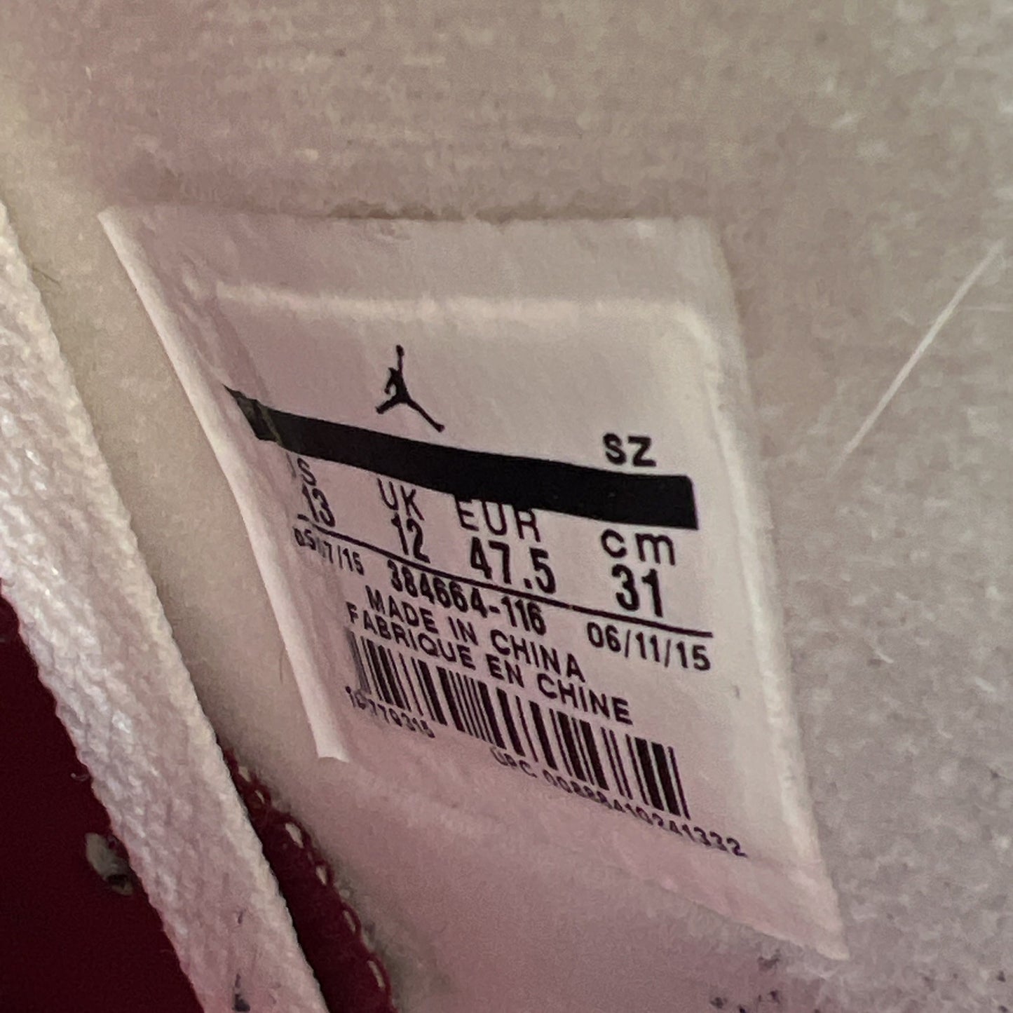 Size 13 - Air Jordan 6 Retro 2015 Maroon (384664-116)
