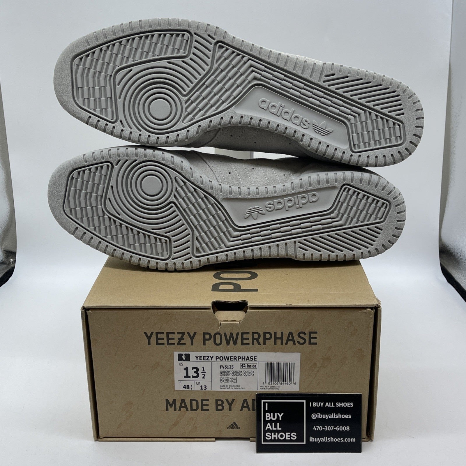 Size 13.5 - adidas Yeezy PowerPhase Quiet Grey Suede (FV6125)