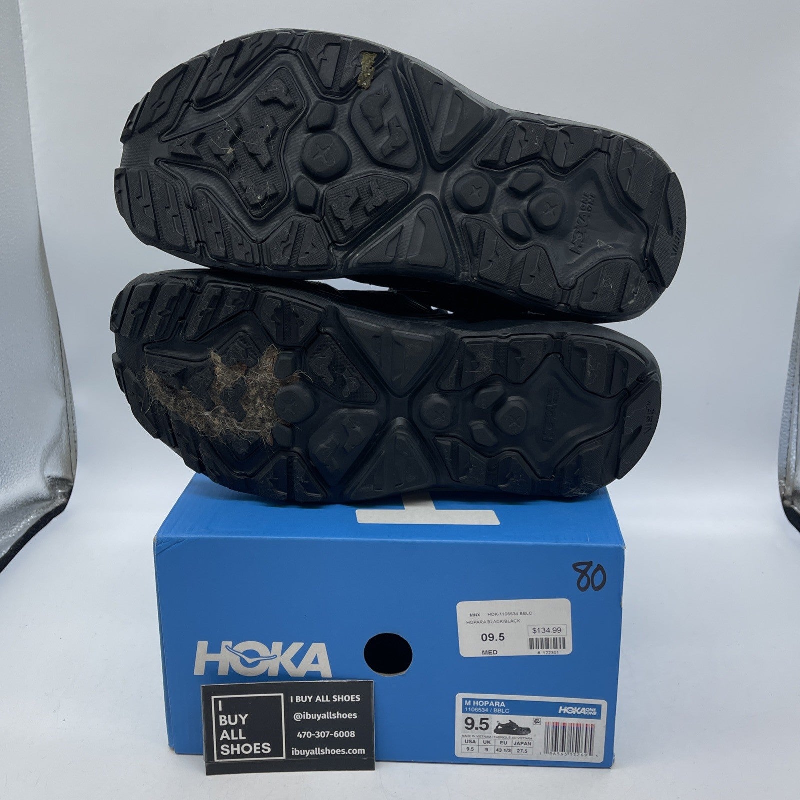 Size 9.5 - Hoka One One Hopara Black (1106534)