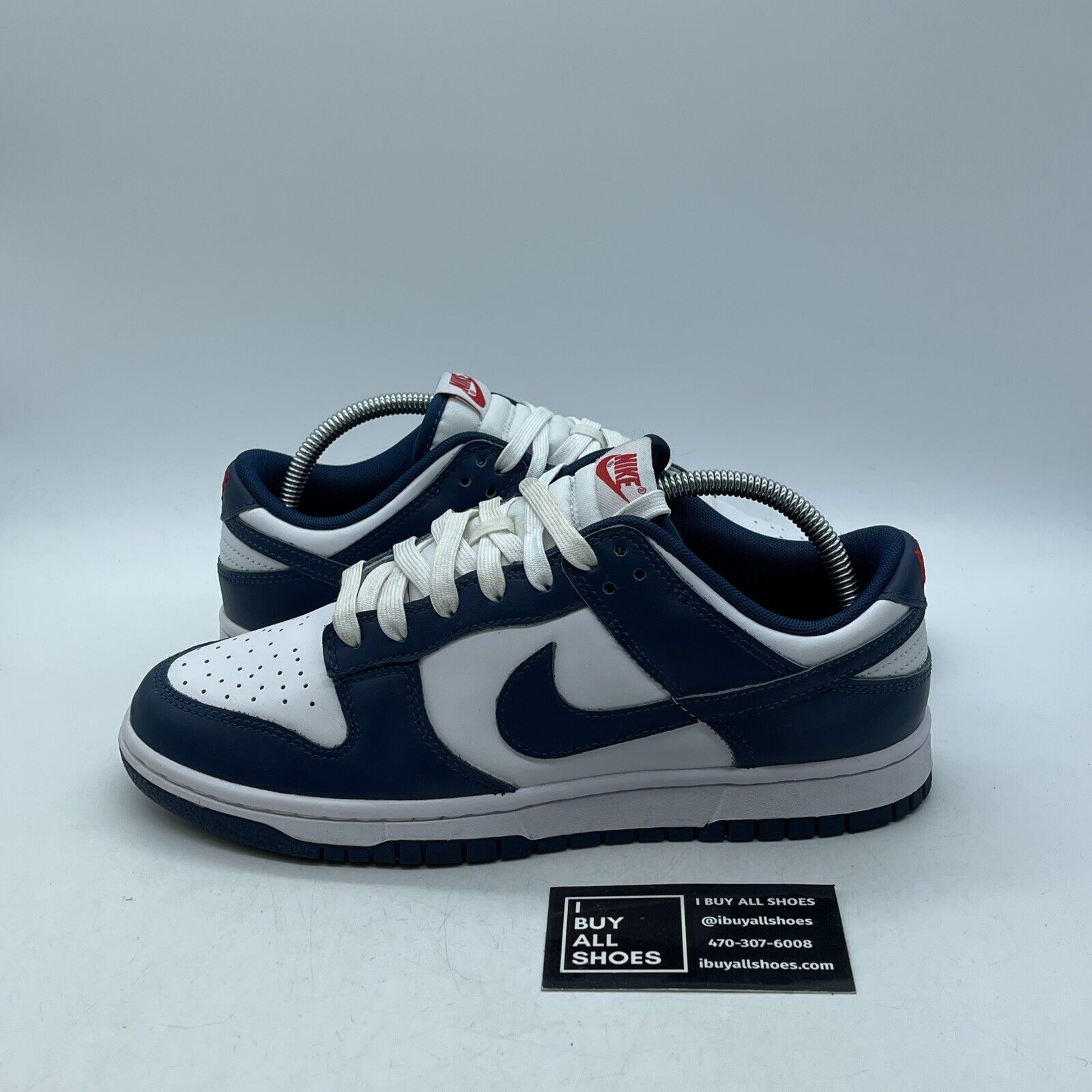 Size 8.5 - Nike Dunk Low Velarian Blue White Red Leather Suede (DD1391-400)
