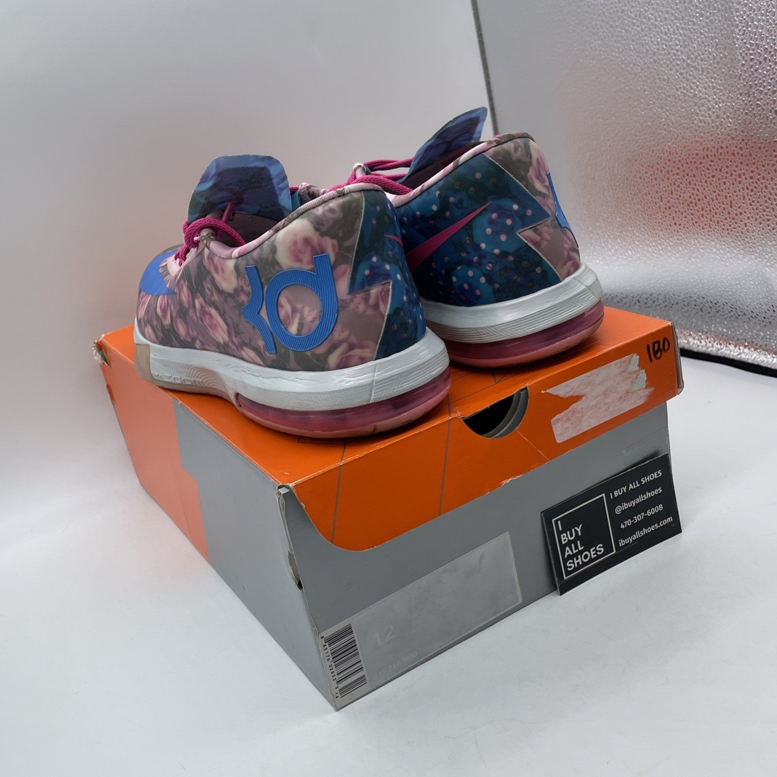Size 12 - Nike KD 6 Supreme Aunt Pearl Blue Purple Leather (618216-600)