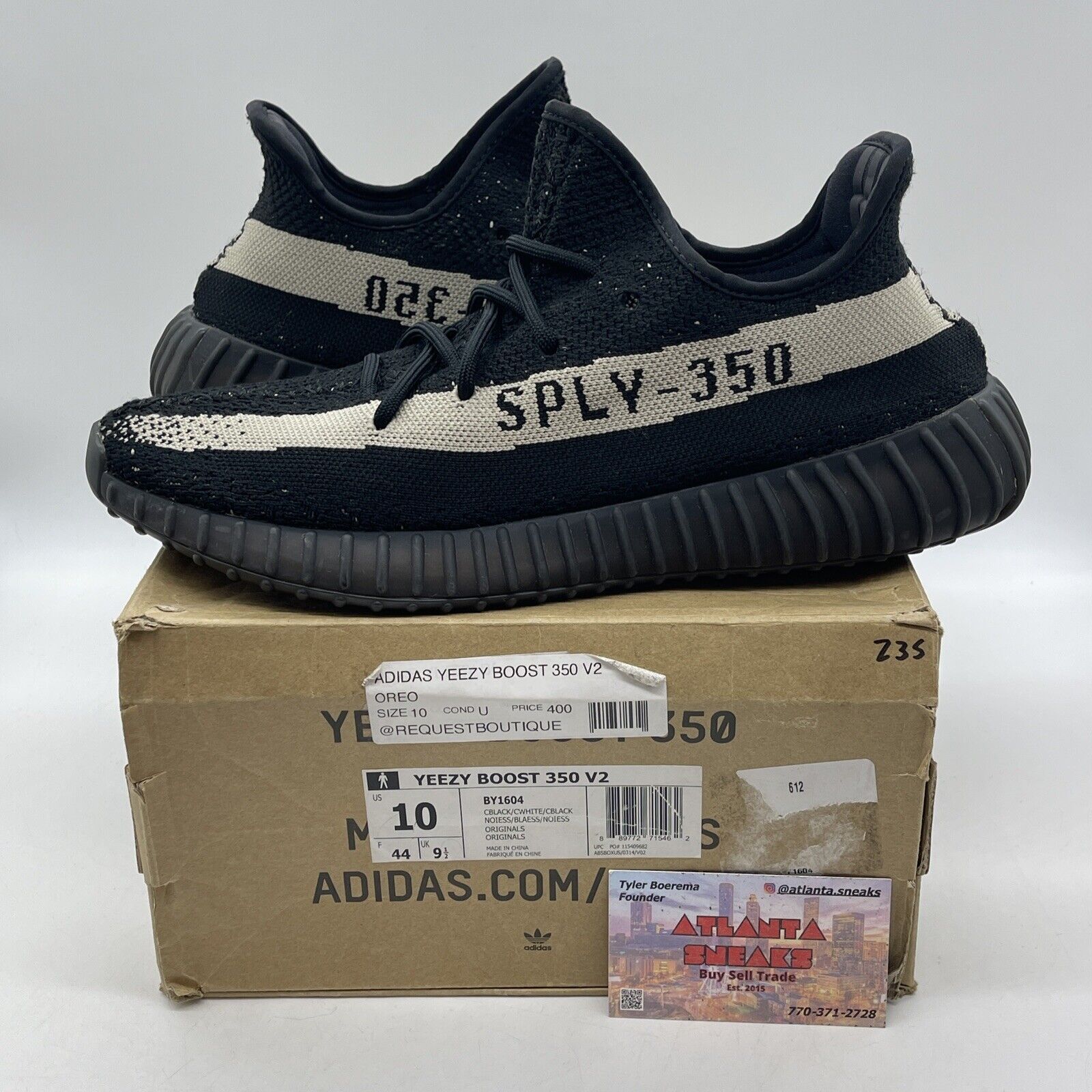 Size 10 - adidas Yeezy Boost 350 V2 Low Oreo Black Brown (BY1604)