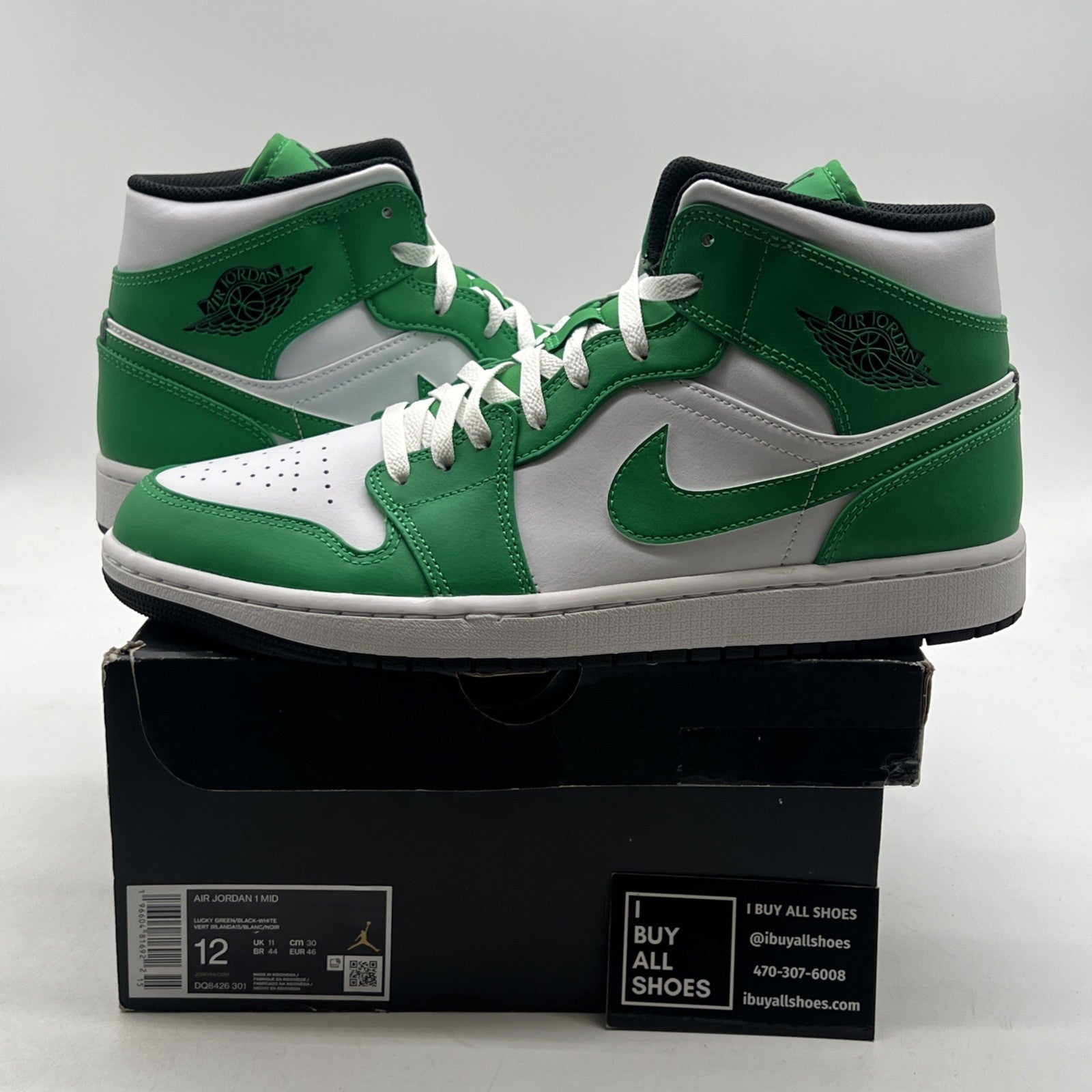 Size 12 - Air Jordan 1 Mid Lucky Green (DQ7426-301)