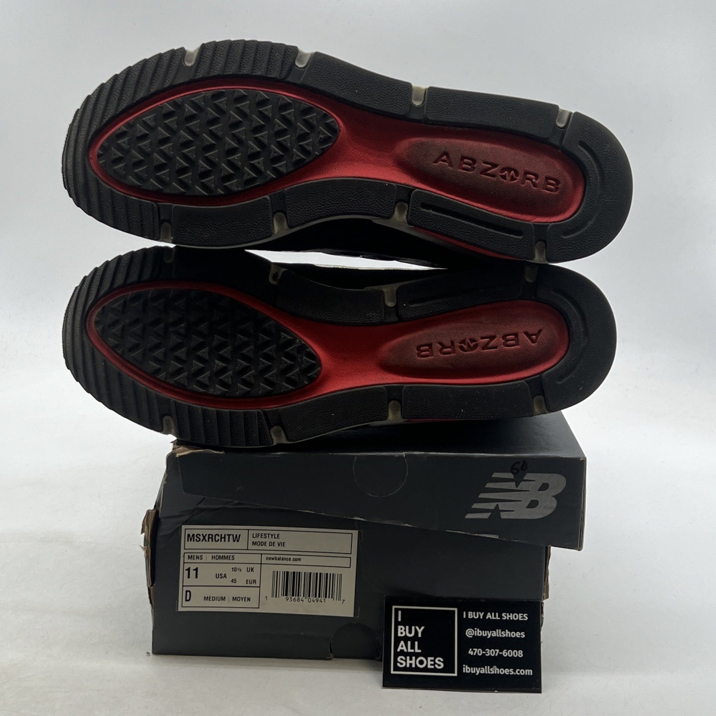 Size 11 - New Balance X-Racer Black Grey Red (MSXRCHTW)