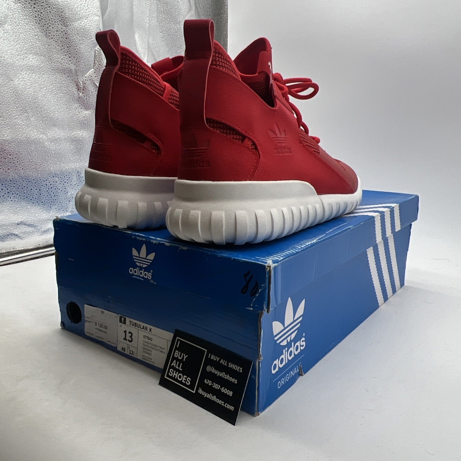 Size 13 - Adidas Tubular X Collegiate Red (S77842)
