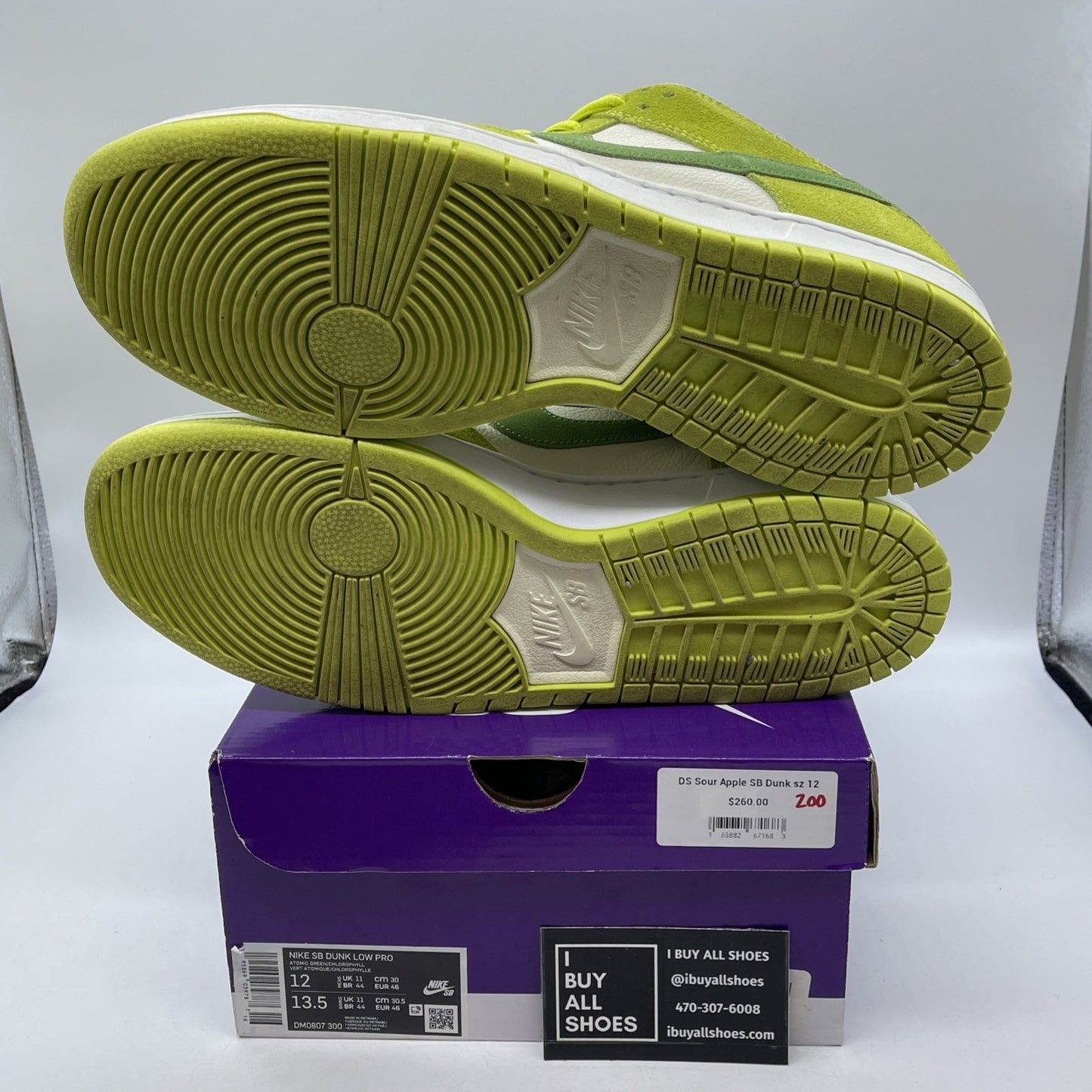 Size 12 - Nike Dunk Pro SB Low Fruity Pack - Green Apple Suede (DM0807-300)