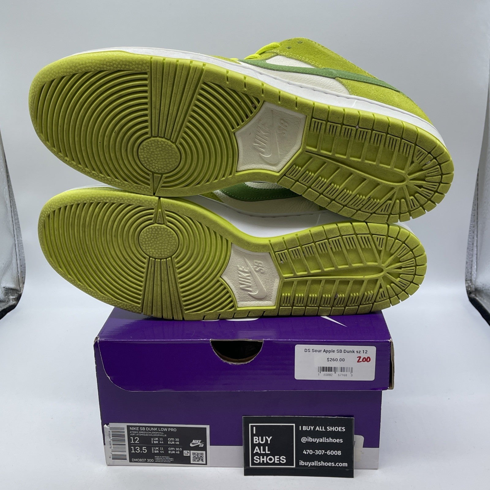 Size 12 - Nike Dunk Pro SB Low Fruity Pack - Green Apple Suede (DM0807-300)