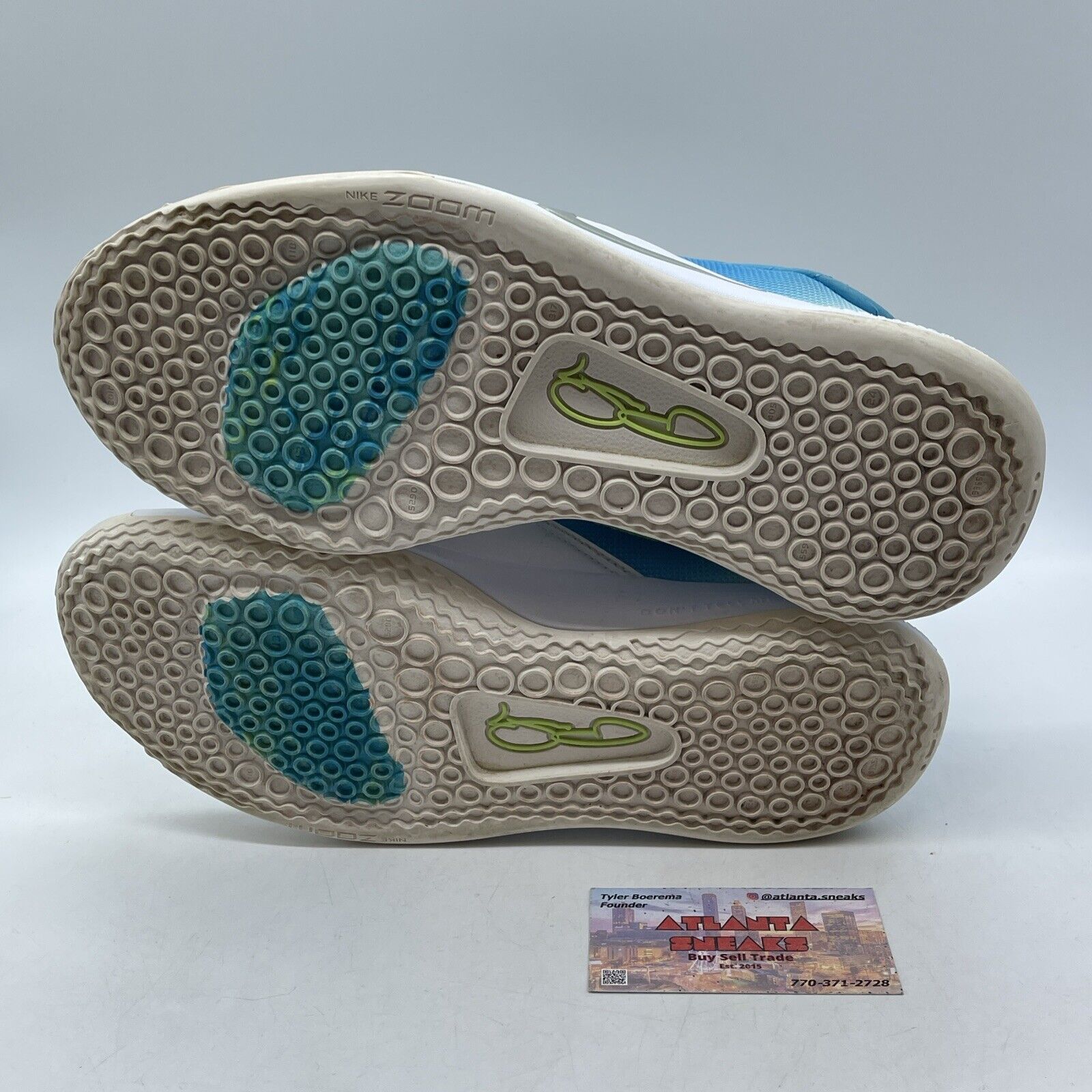 Size 9 - Nike PG 3 Lure White Blue Silver Green Suede (AO2607-005)