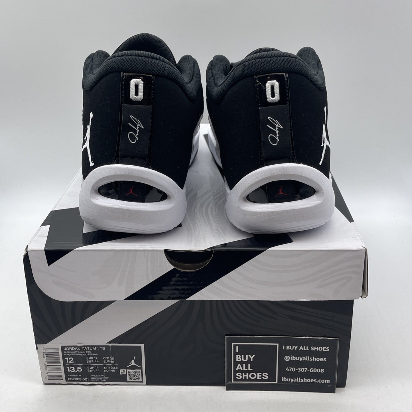 Size 12 - Air Jordan Tatum 1 TB Black White (FB2863-001)