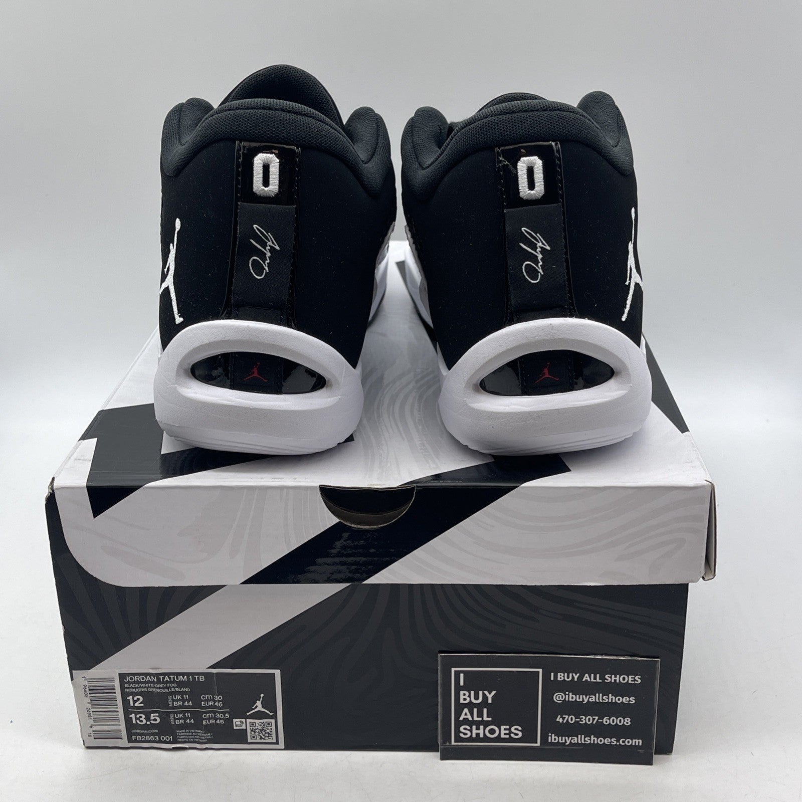 Size 12 - Air Jordan Tatum 1 TB Black White (FB2863-001)