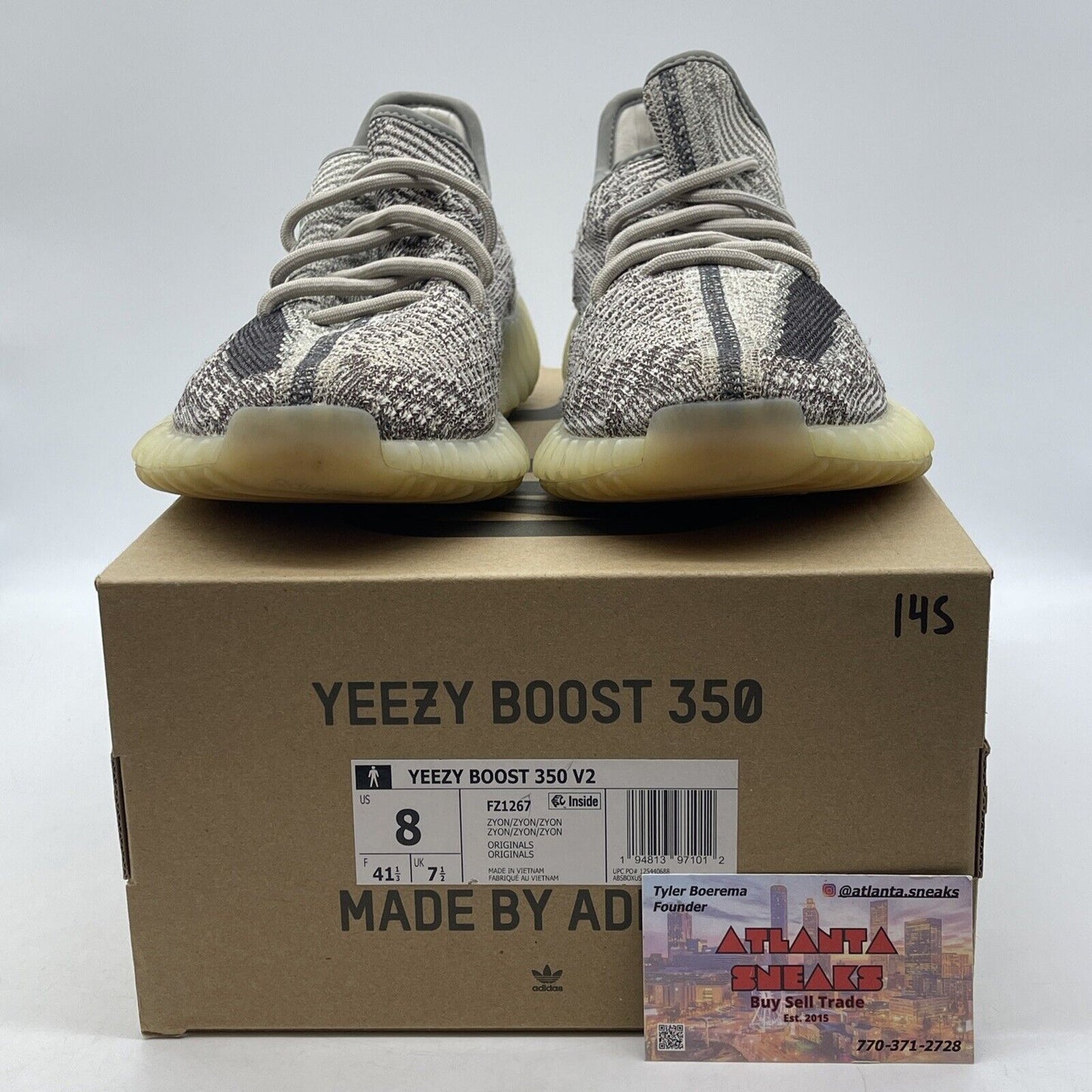 Size 8 - adidas Yeezy Boost 350 V2 Low Zyon Gray (FZ1267)