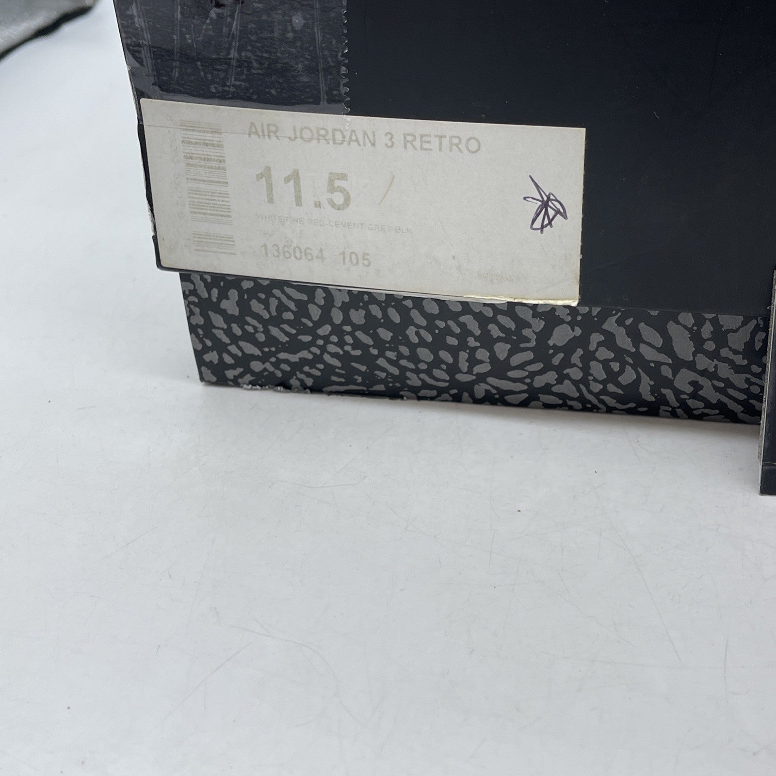 Size 11.5 - Air Jordan 3 Retro White Cement 2011 (136064-105)