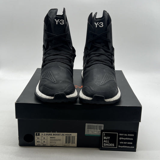 Size 9.5 - Adidas Y-3 PureBoost ZG High Core Black (BB6043)