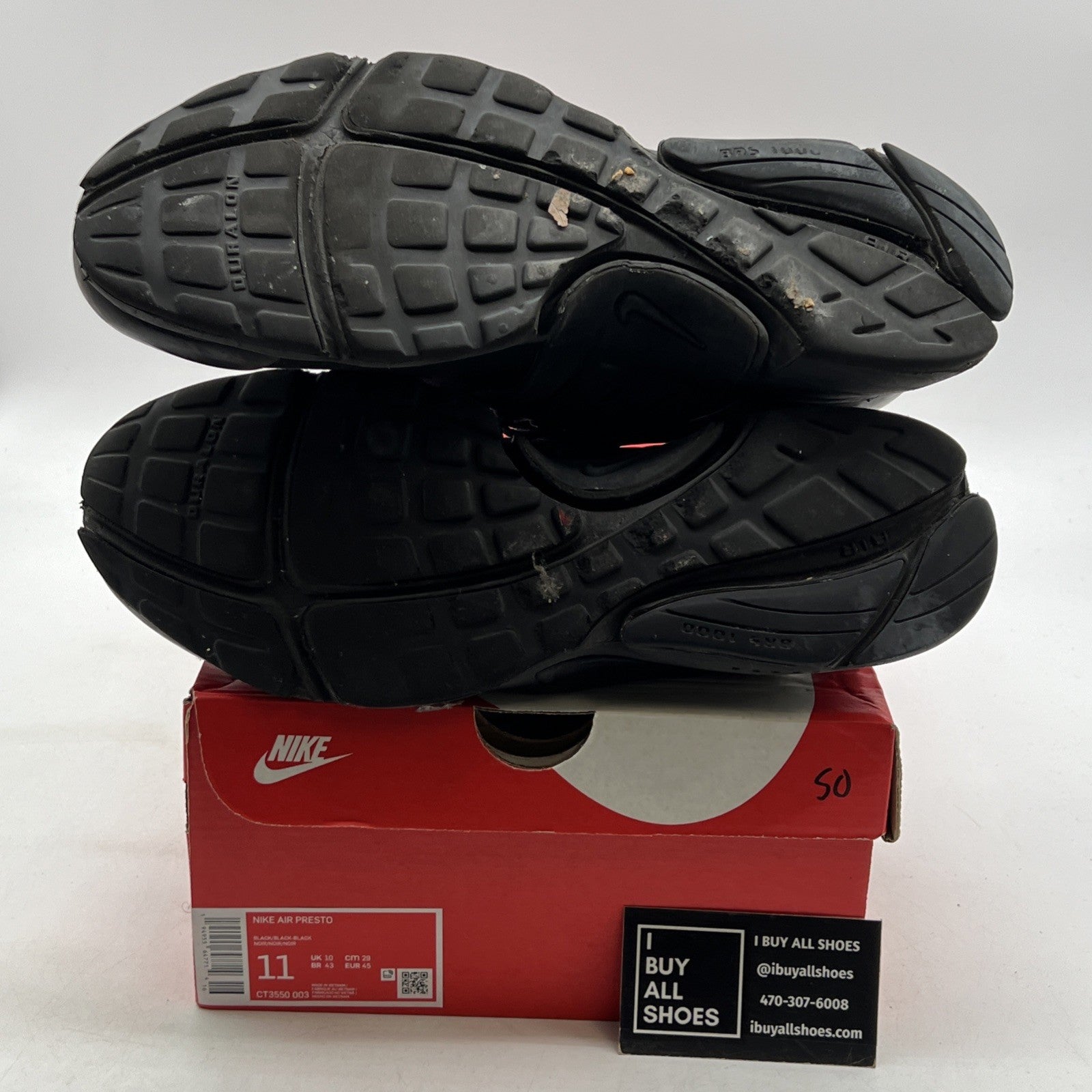 Size 11 - Nike Air Presto 2021 Triple Black (CT3550-003)