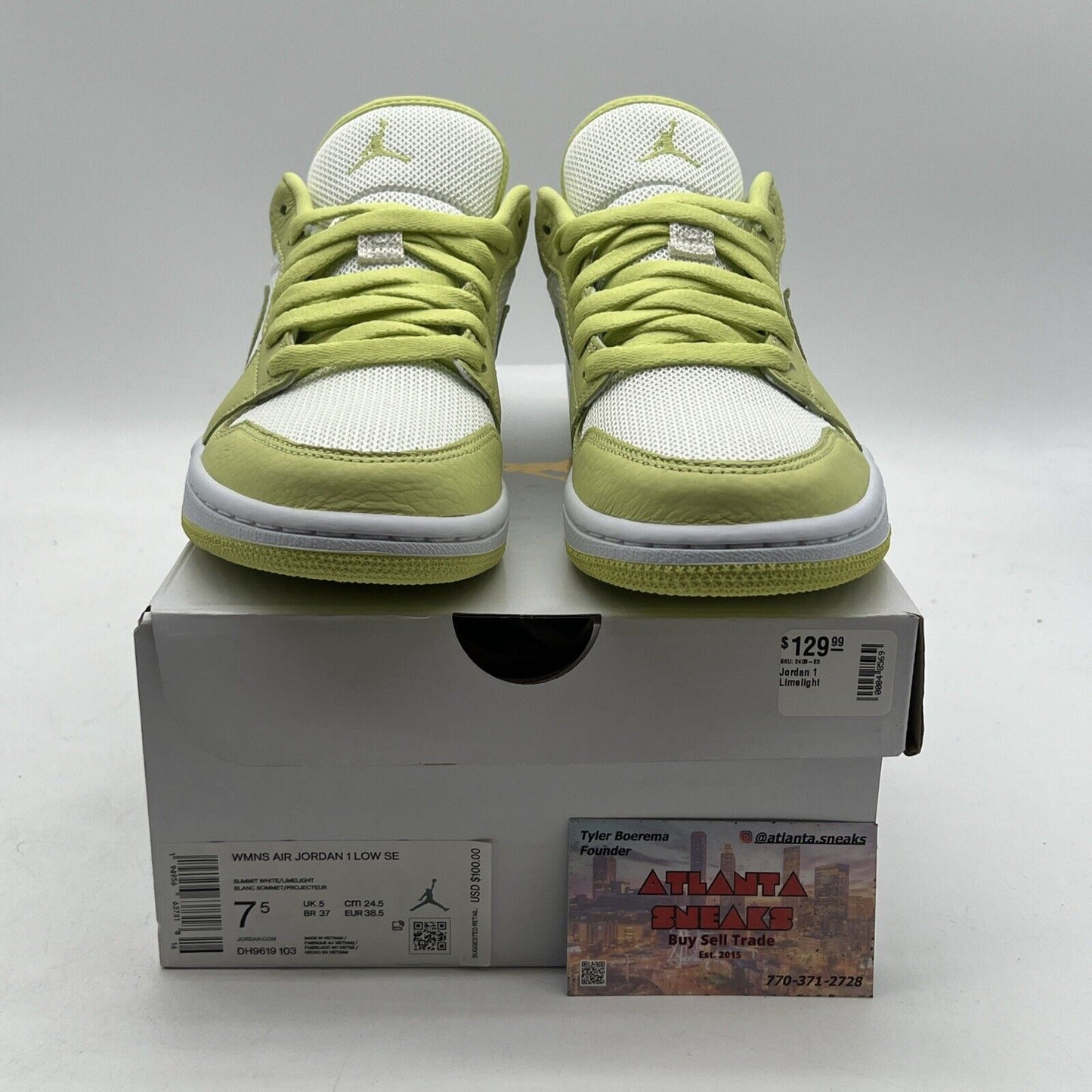 Size 7.5W - Air Jordan 1 Low Limelight (DH0619-103)