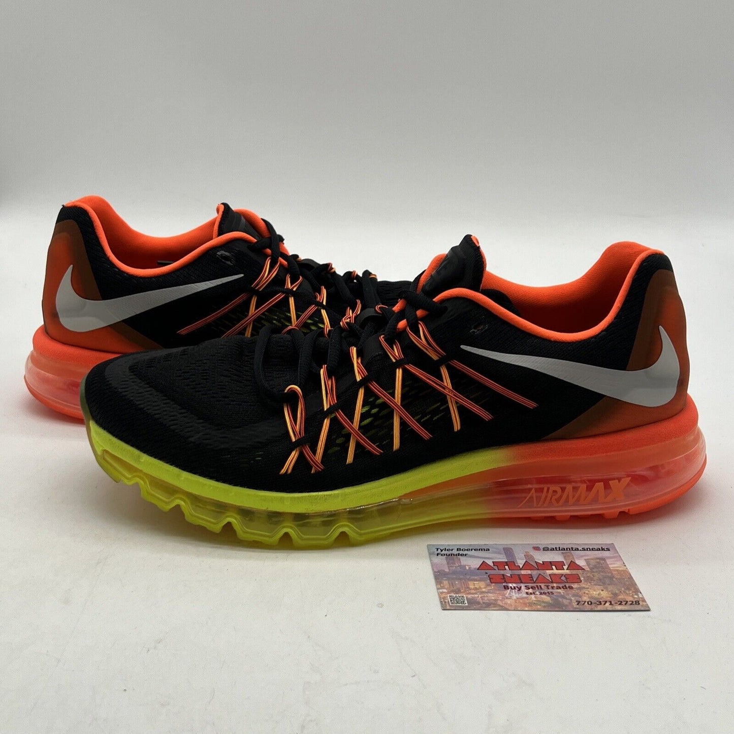 Size 11.5 - Nike Air Max 2015 Black (698902-004)