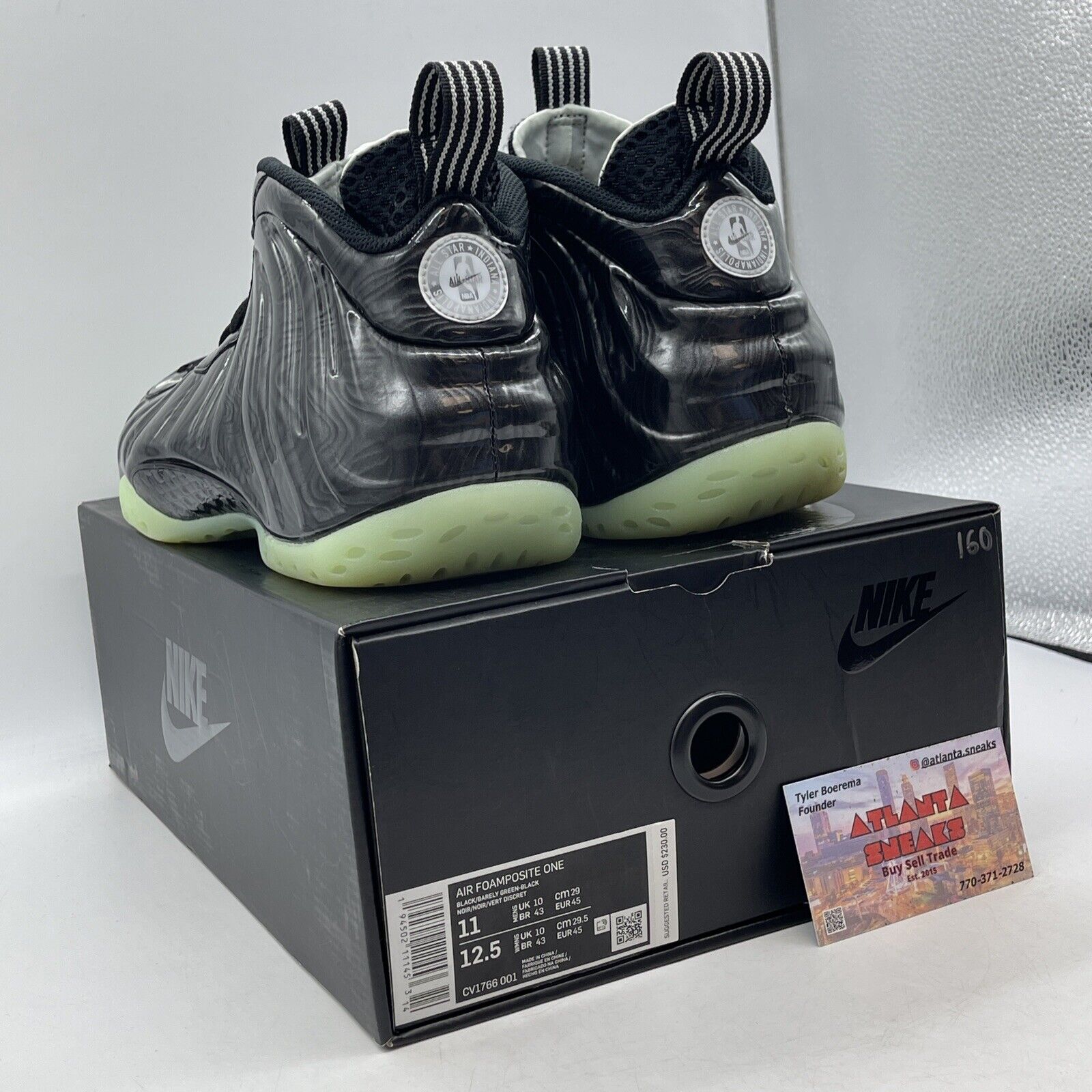 Size 11 - Nike Air Foamposite One All-Star 2021 Green Black Leather (CV1766-001)