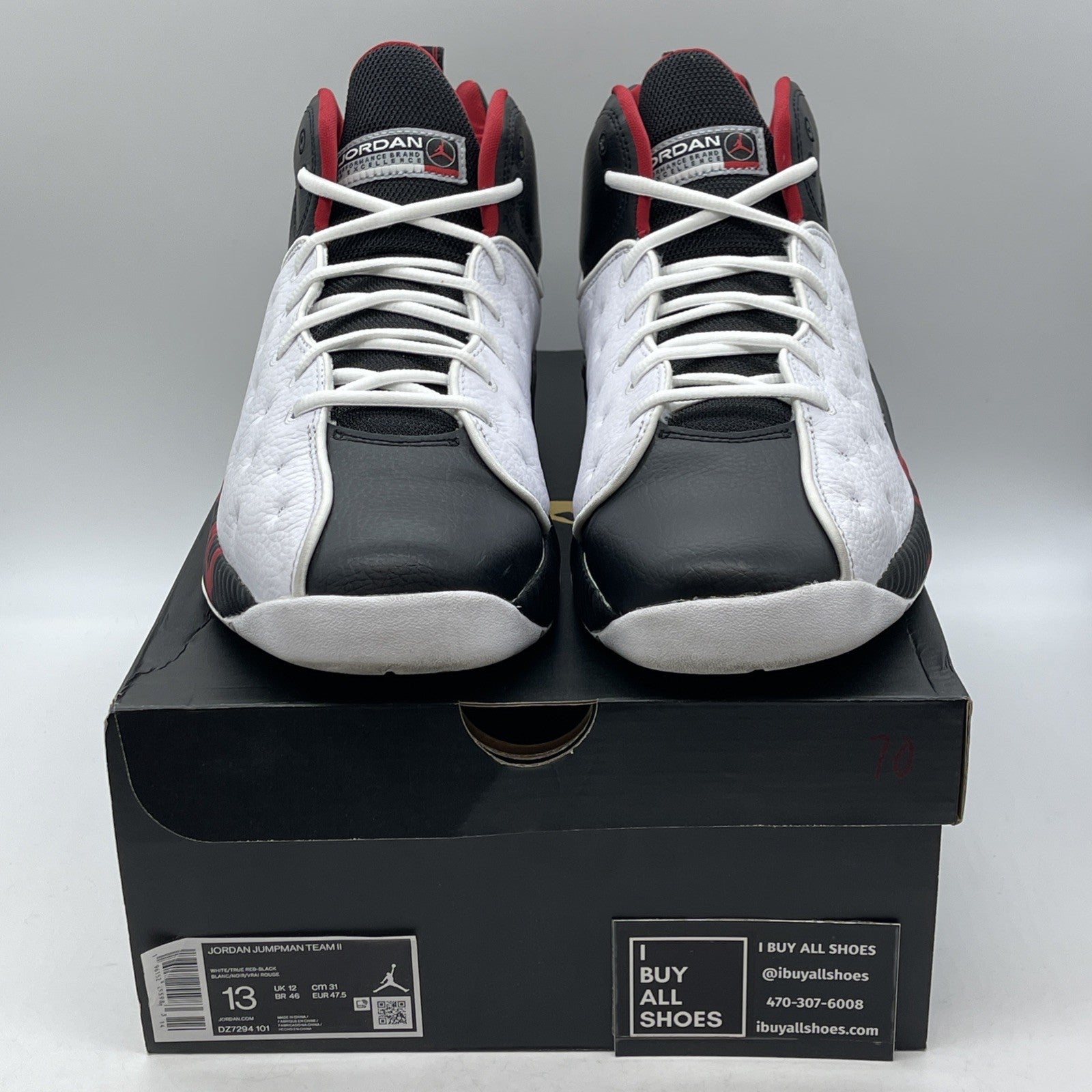 Size 13 - Jordan Jumpman Team 2 2022 Chicago White Black Leather (DZ7294-101)