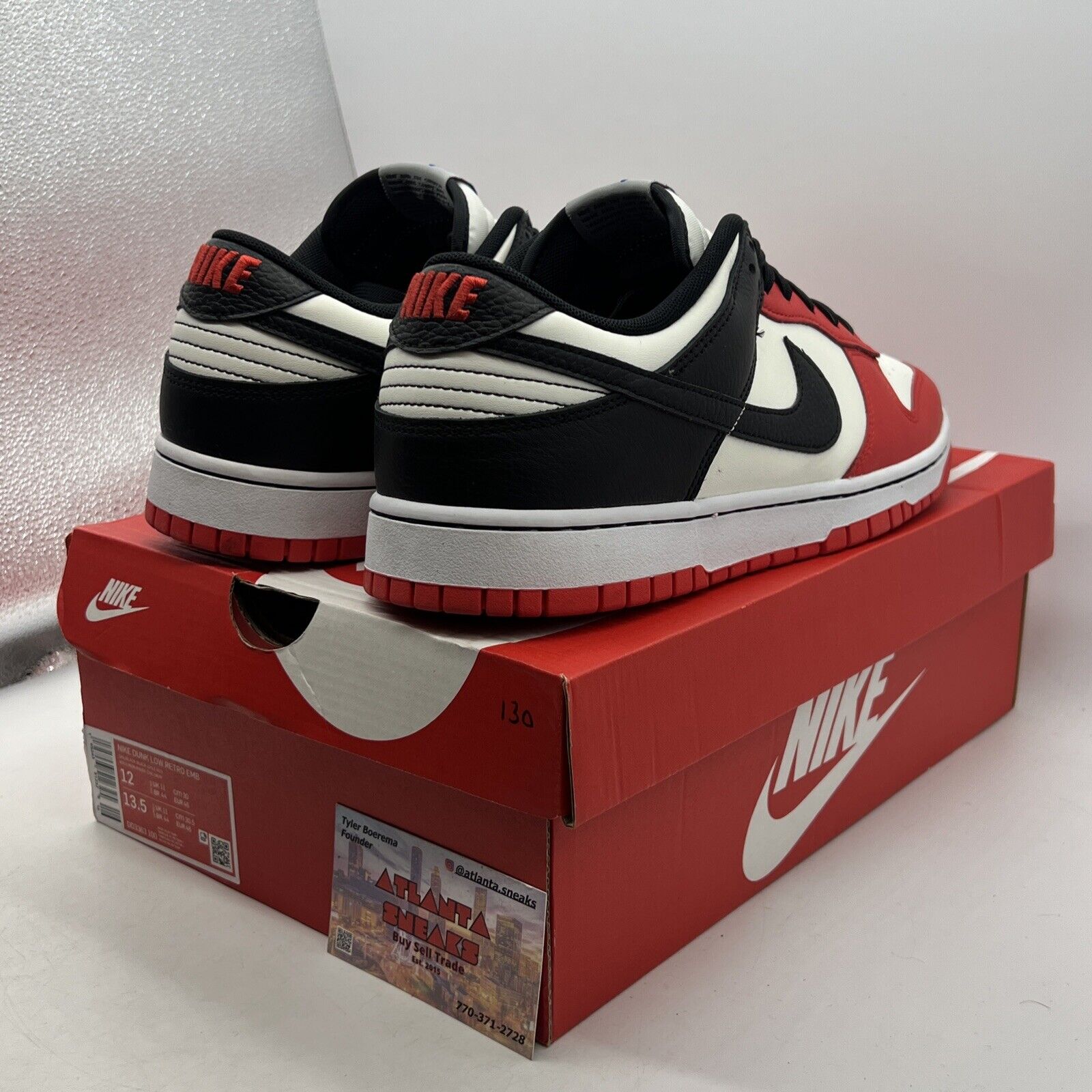 Size 12 - Nike Dunk Low EMB x NBA 75th Anniversary - Bulls 2021 (DD3363-100)