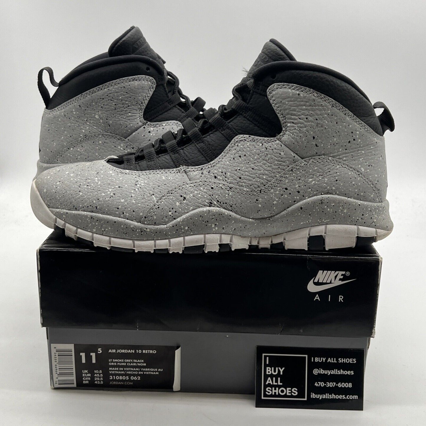 Size 11.5 - Air Jordan 10 Retro Cement (310805-062)