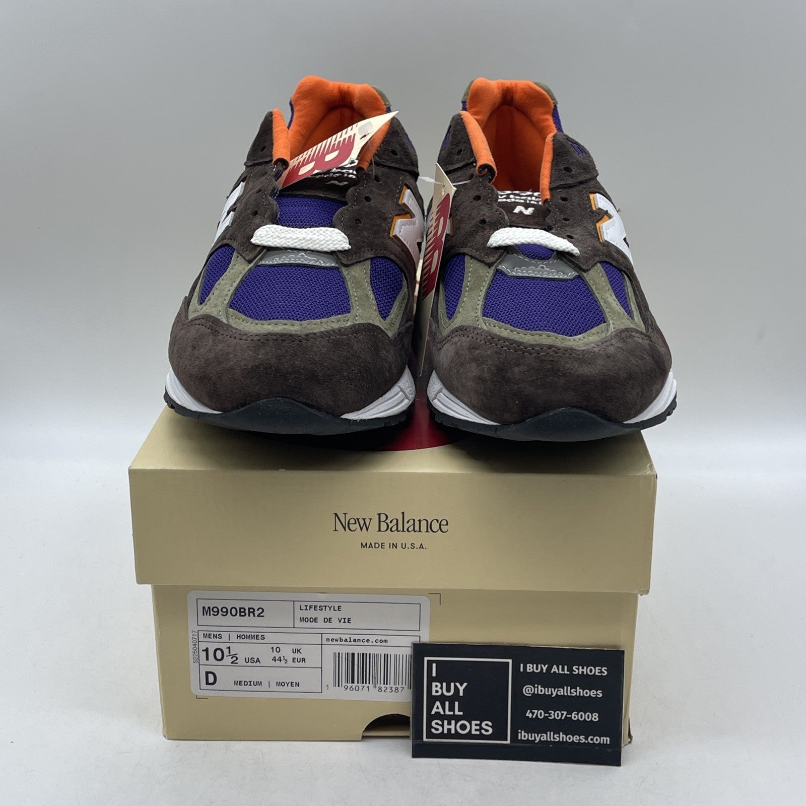 Size 10.5 - New Balance Teddy Santis x 990v2 Made in USA Brown Purple