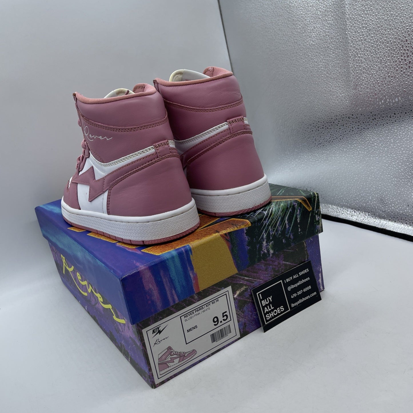 Size 9.5 - AIR KIY x REVES PARIS ‘85 HI “BLUSH PINK”