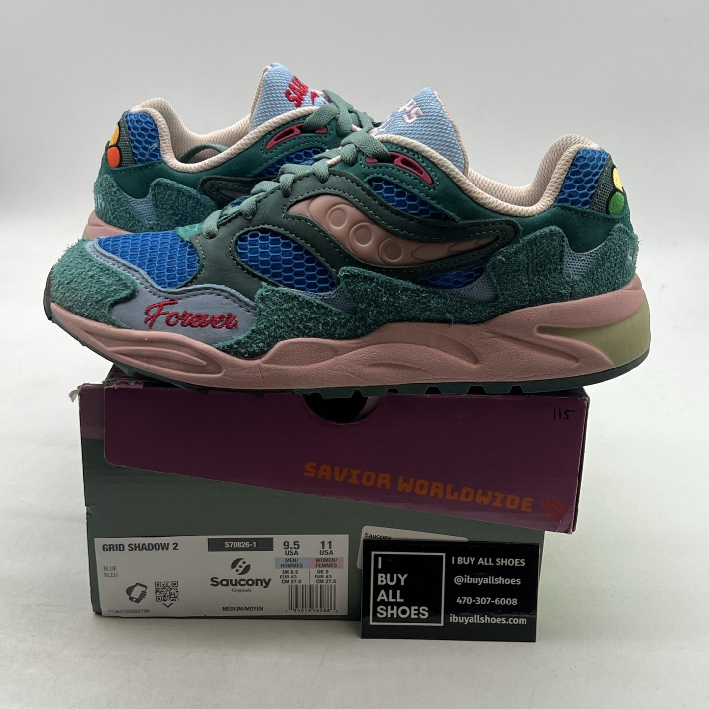 Size 9.5 - Jae Tips x Saucony Grid Shadow 2 What's the Occasion - Wear To A Date