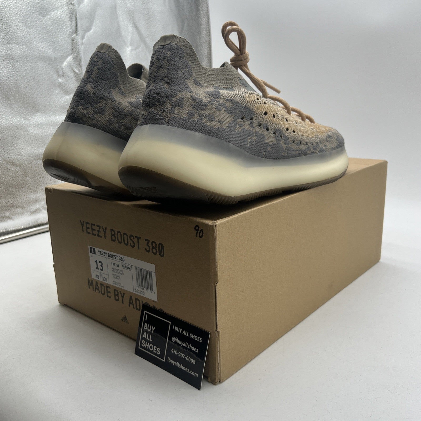 Size 13 - adidas Yeezy Boost 380 Mist Non-Reflective (FX9764)