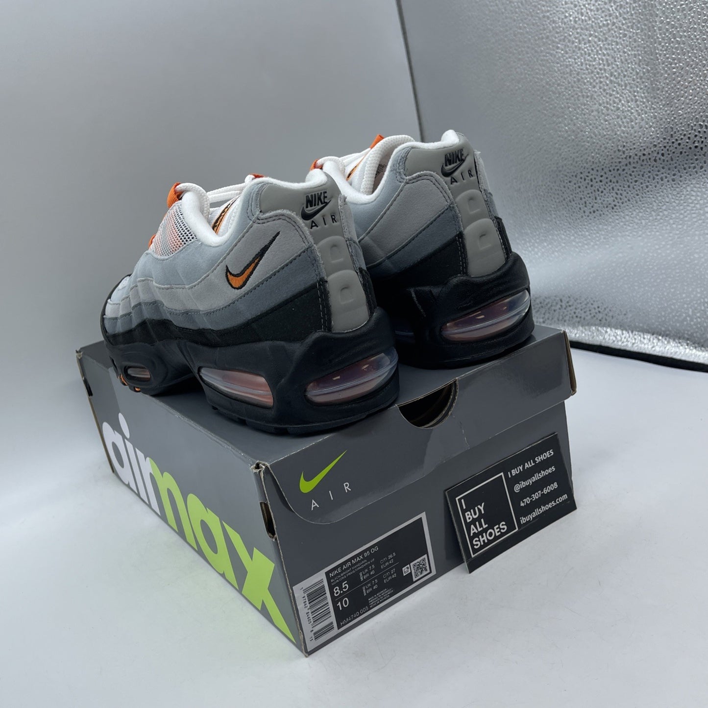 Size 8.5 - Nike Air Max 95 OG Big Bubble Bright Mandarin Orange 2.0 HM4740-101