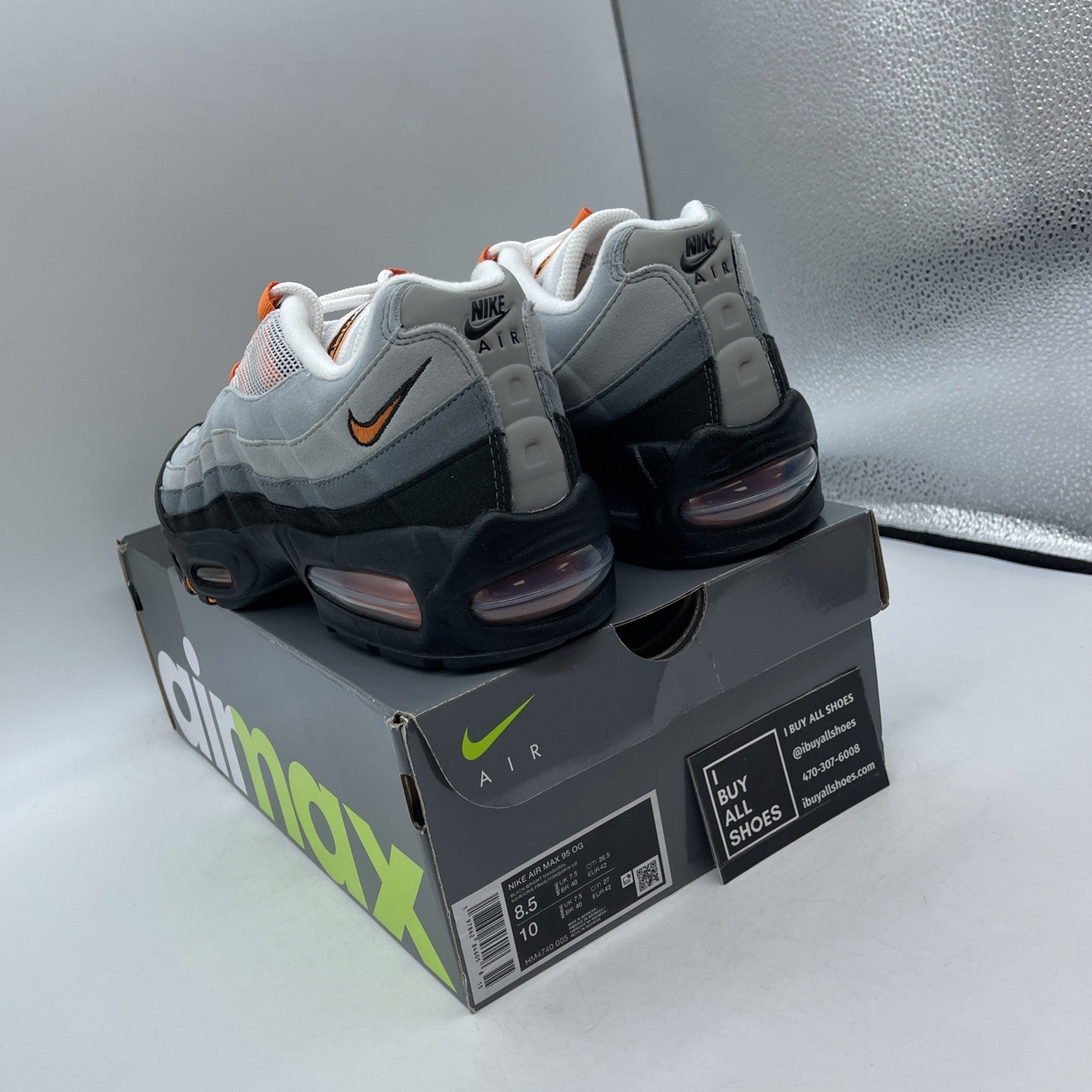 Size 8.5 - Nike Air Max 95 OG Big Bubble Bright Mandarin Orange 2.0 HM4740-101