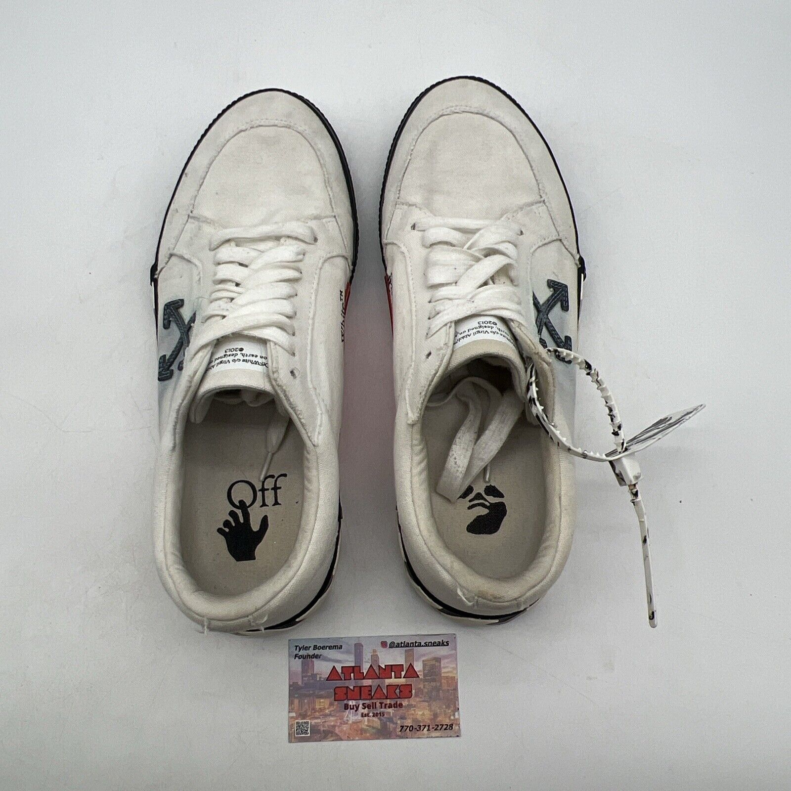 Size 11.5 - Off-White Vulc Sneaker 2020 White Black Light Blue