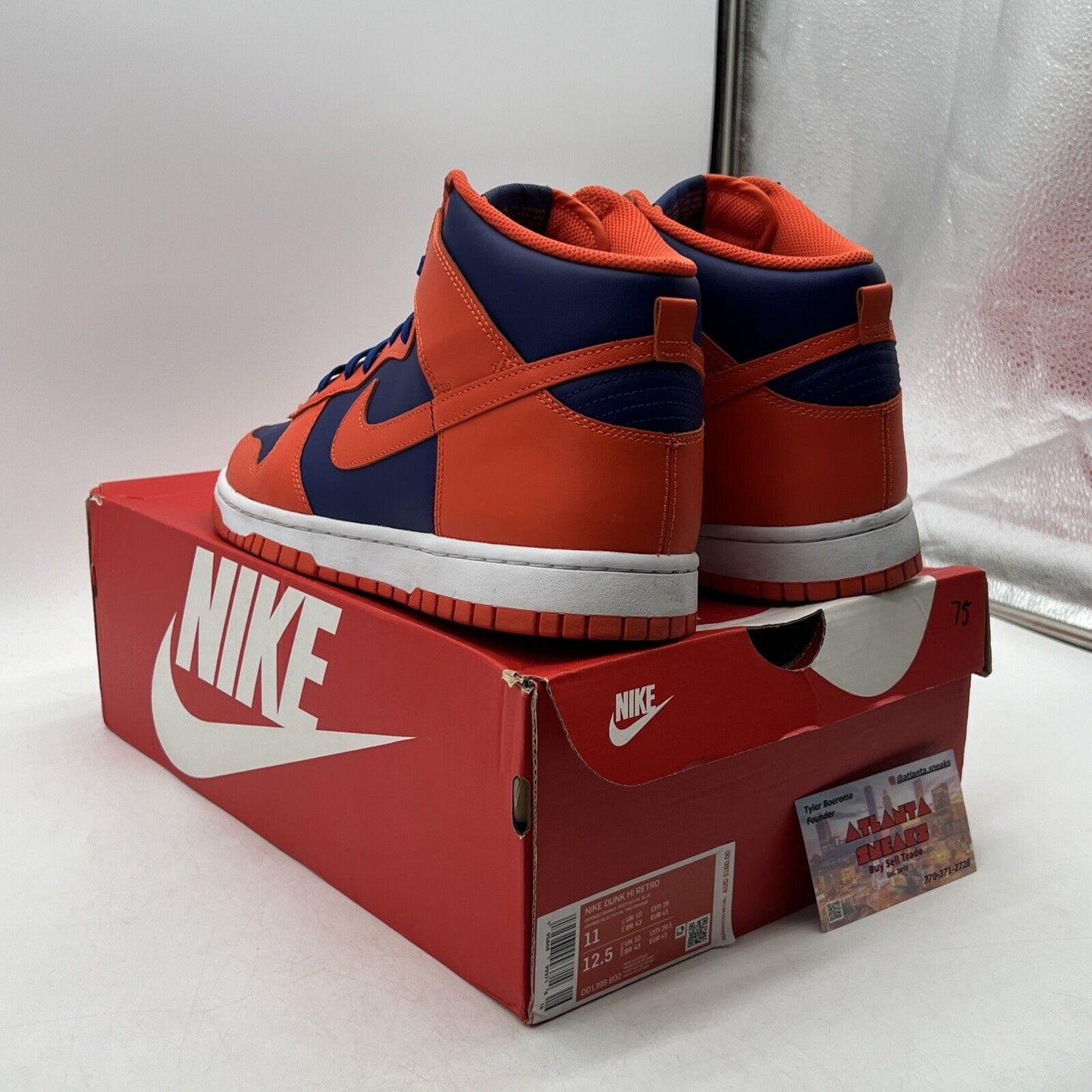 Size 11 - Nike Dunk High Knicks Blue Orange White Leather (DD1399-800)