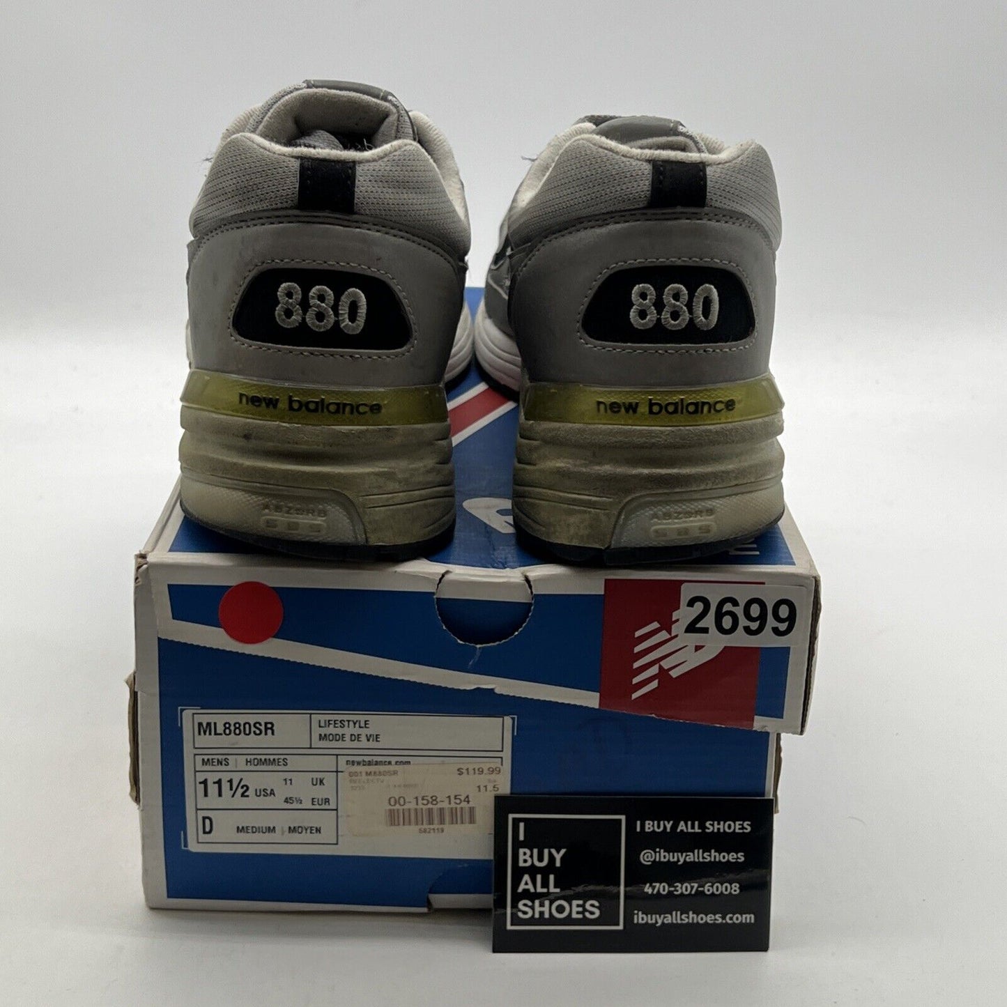 Size 11.5 - New Balance 880 ML880SR Reflective Grey Black White